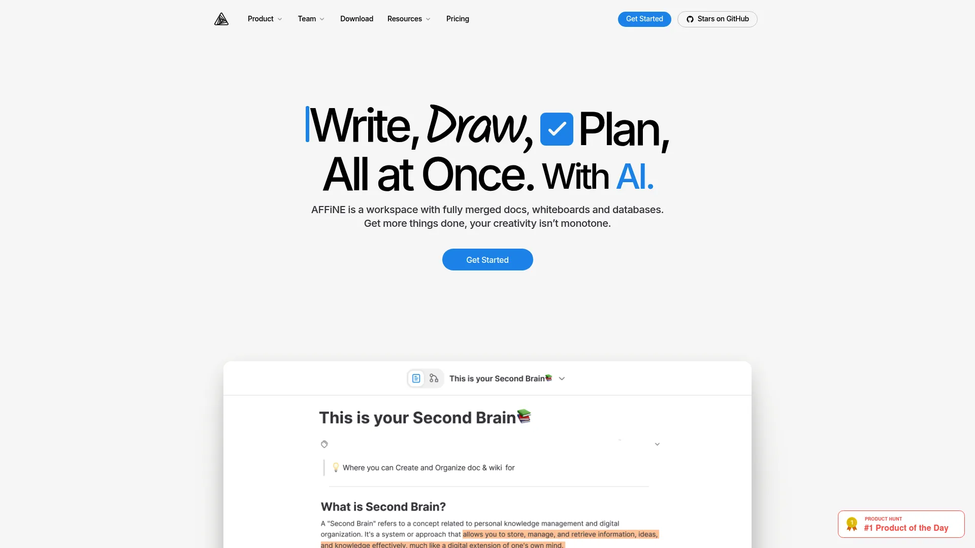AFFiNE drawing interface