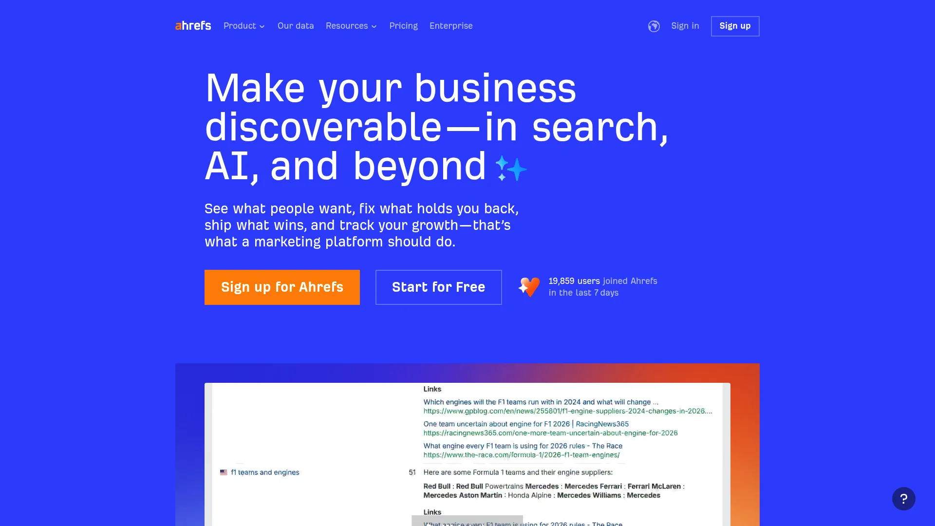 Ahrefs backlink analysis dashboard