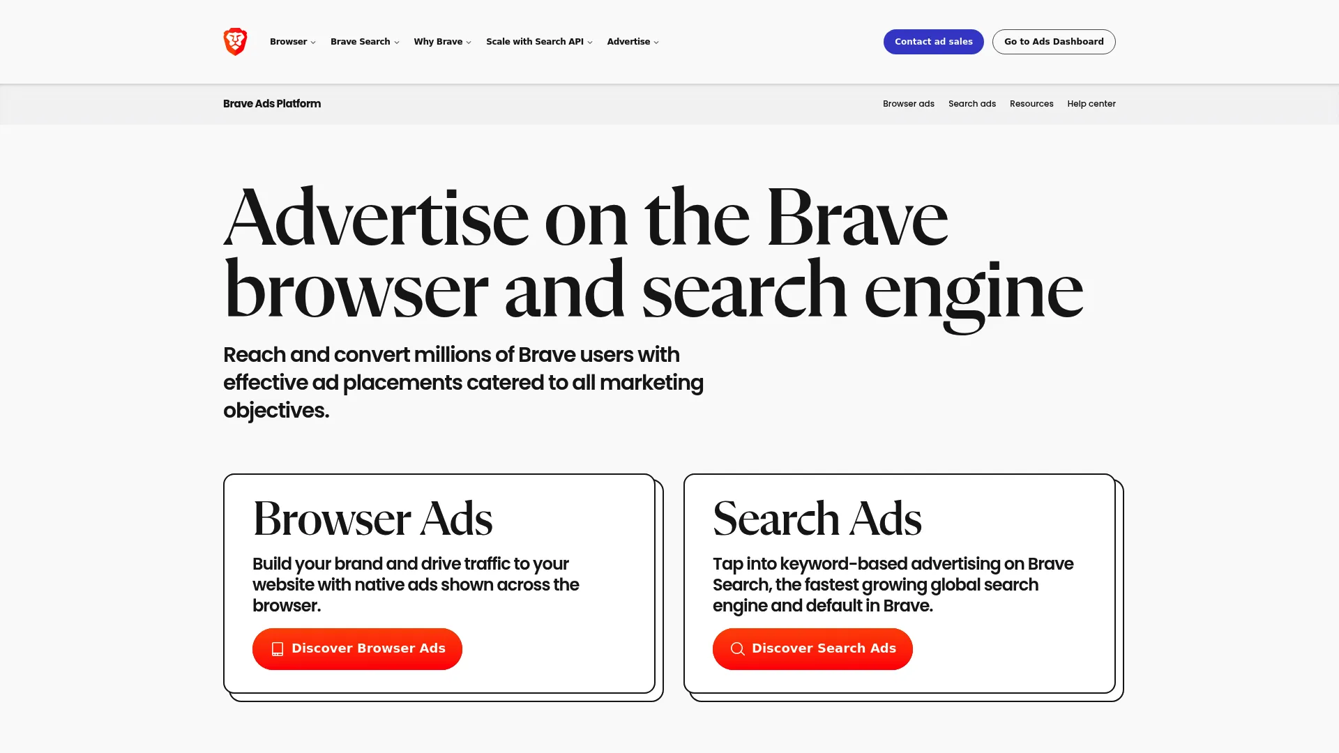 Brave Ads advertising platform