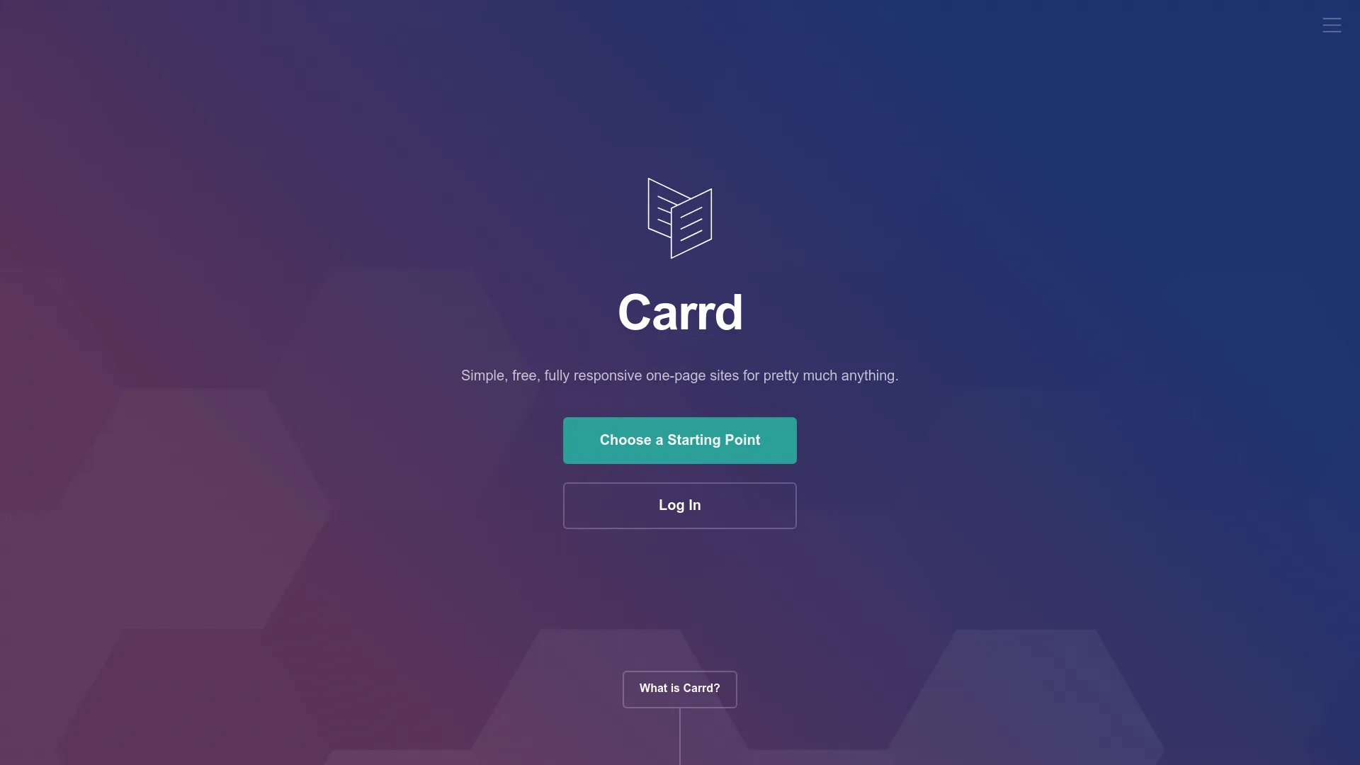 Carrd one-page website builder
