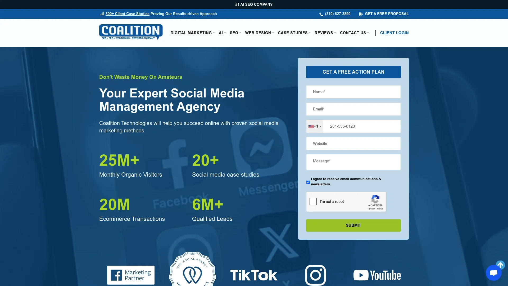 Screenshot of Coalition Technologies website