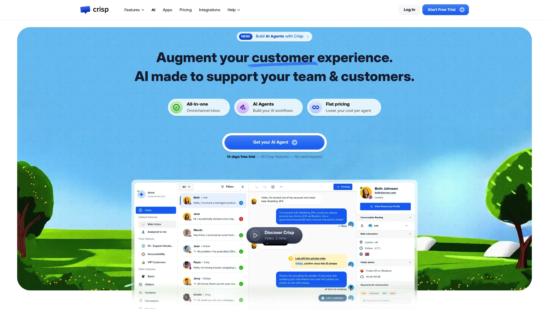 Crisp multichannel communication platform