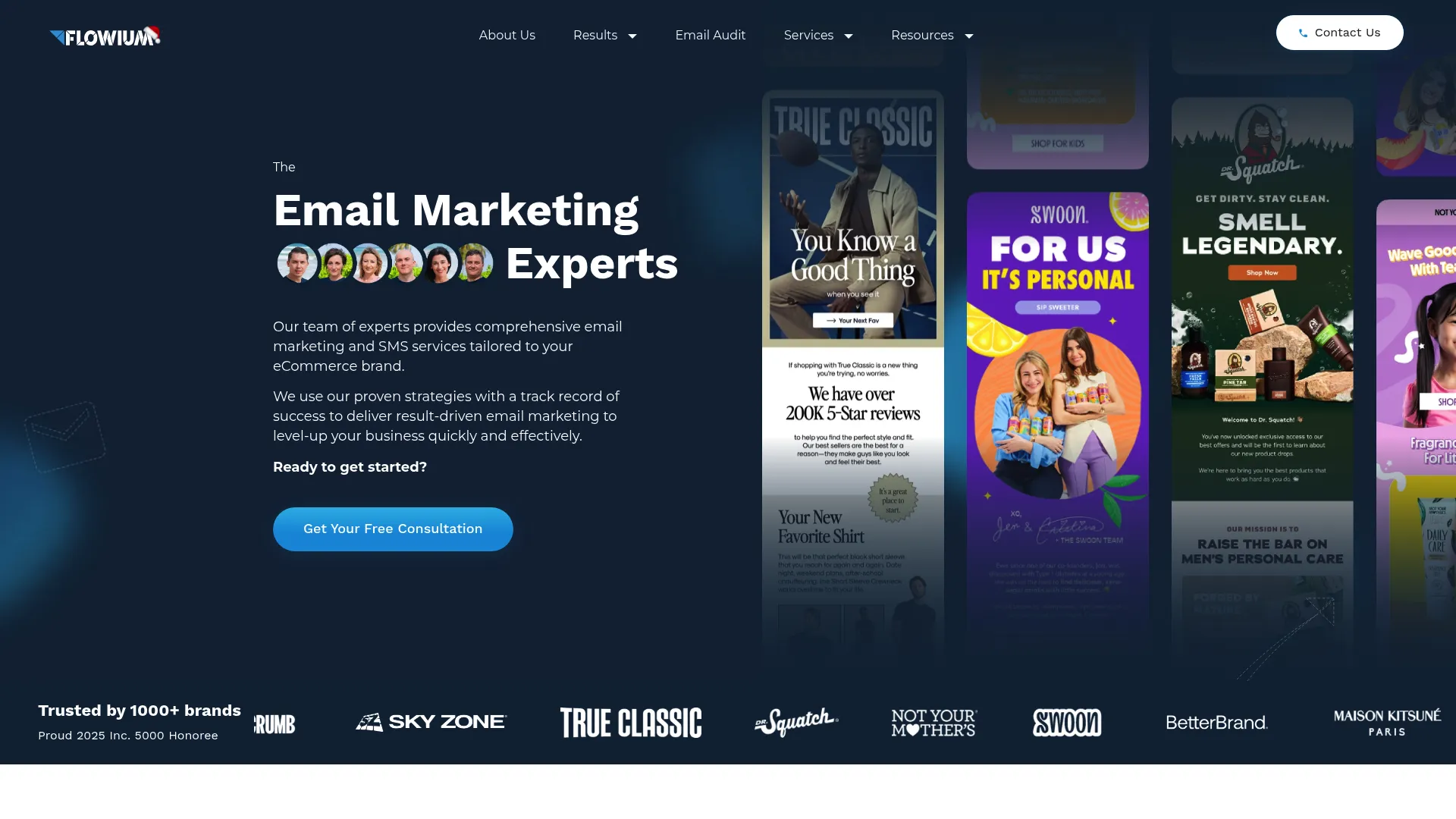 screenshot of flowium.com