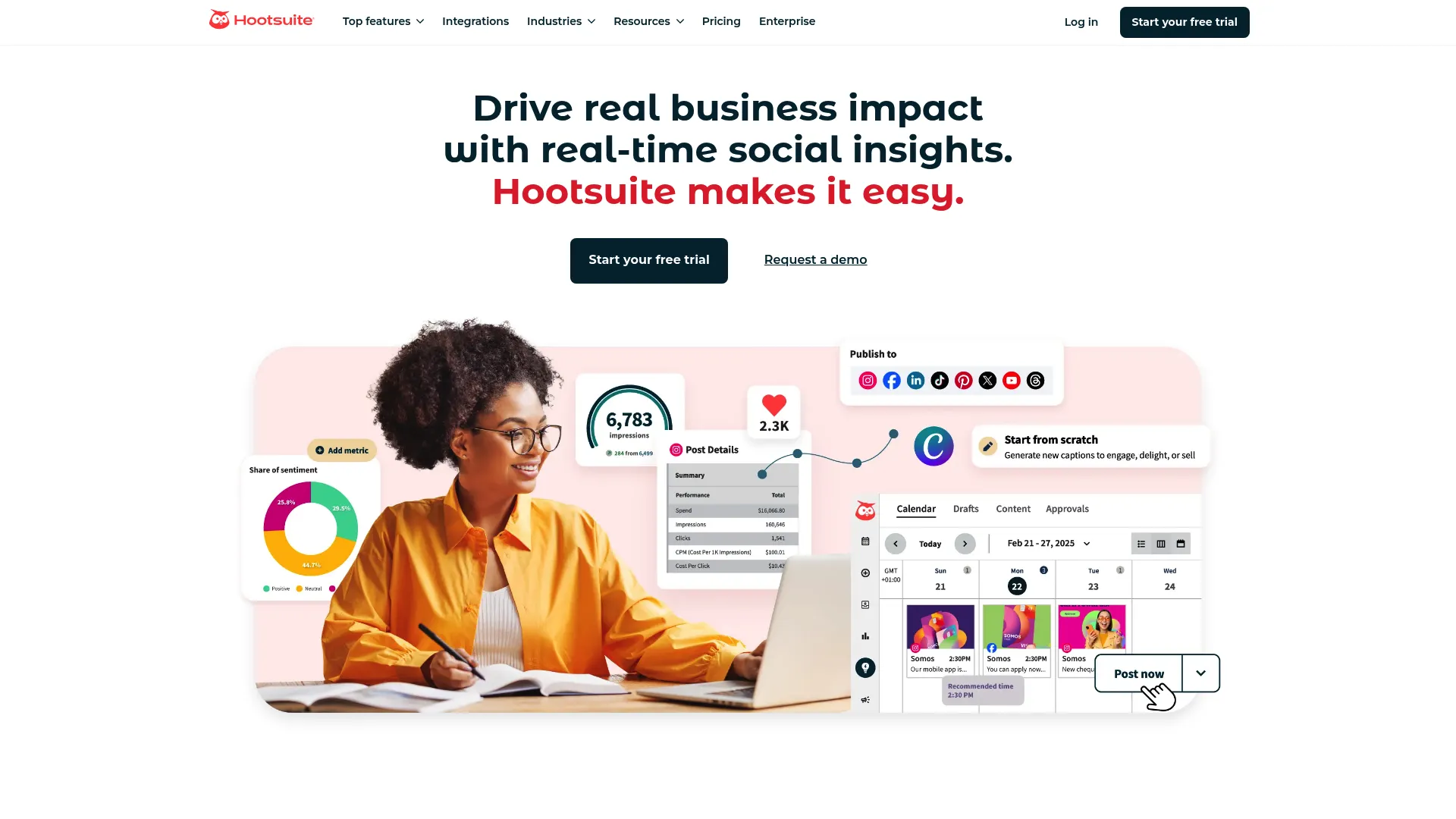 Hootsuite enterprise dashboard interface