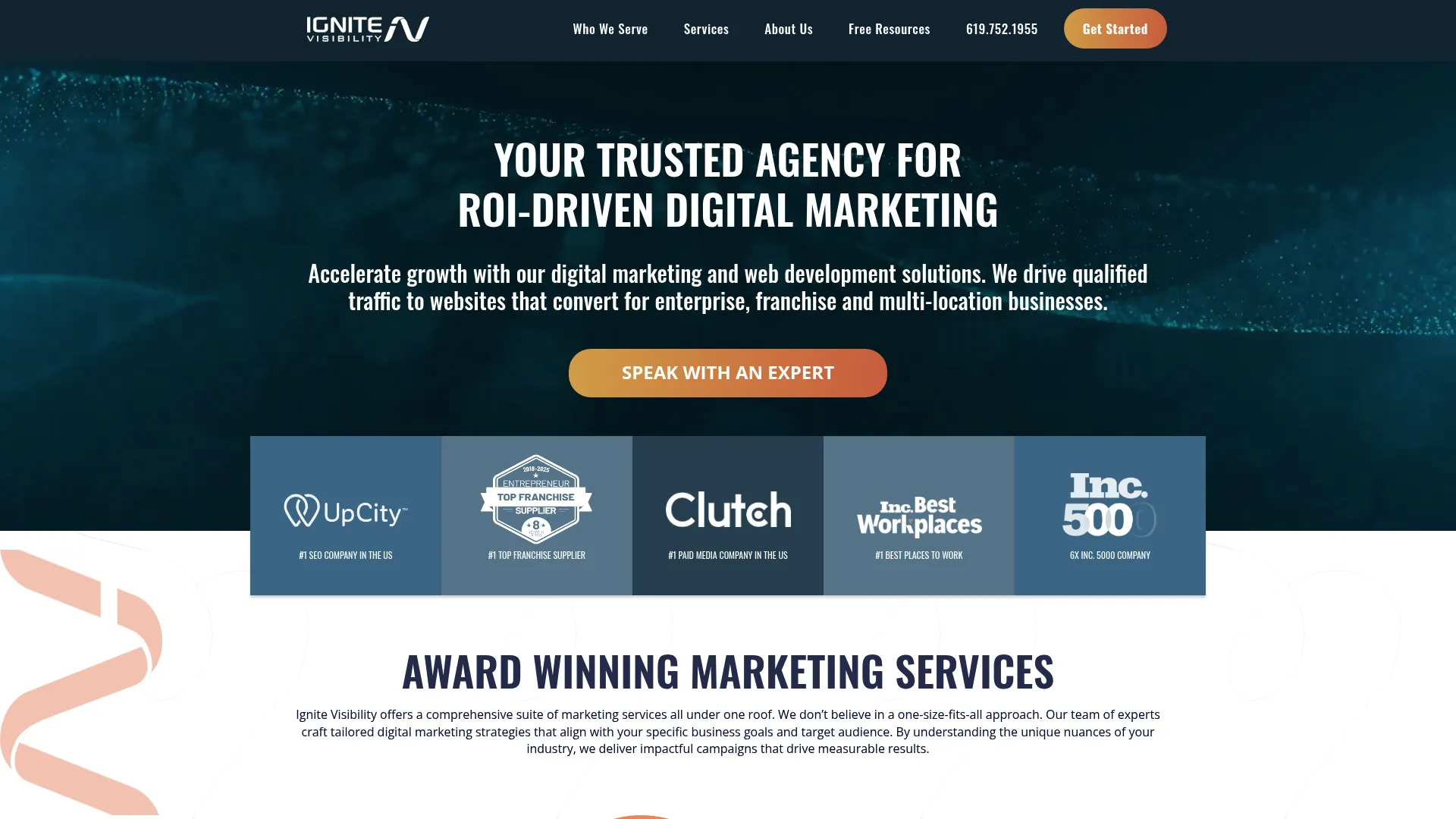 Ignite Visibility homepage featuring John Lincoln