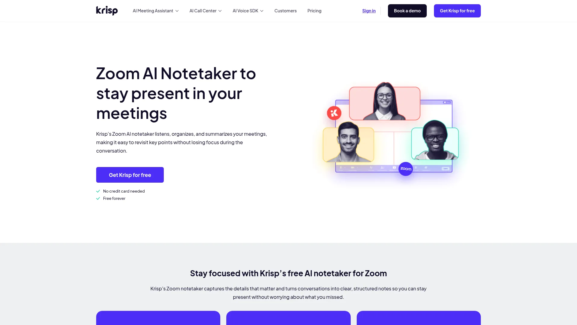 Krisp's ai note taker for zoom calls is known for its noise cancellation