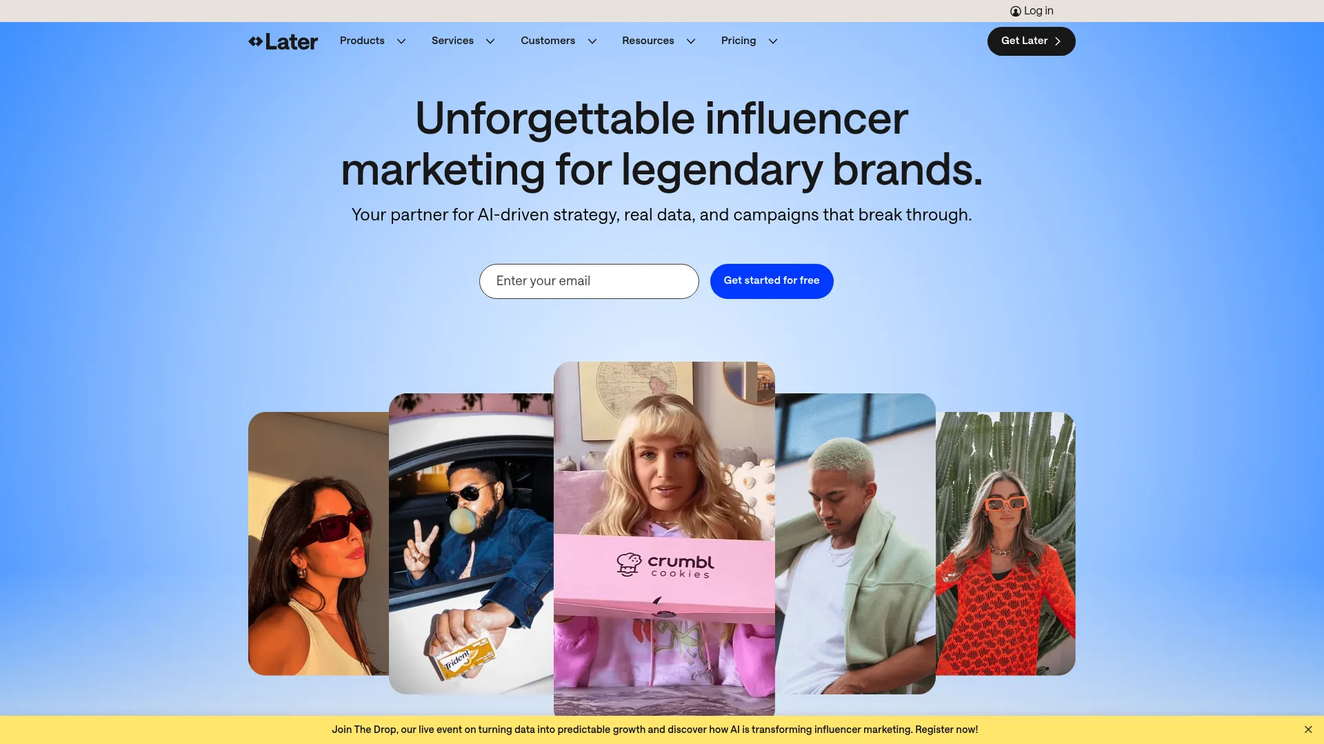 Later visual content calendar interface