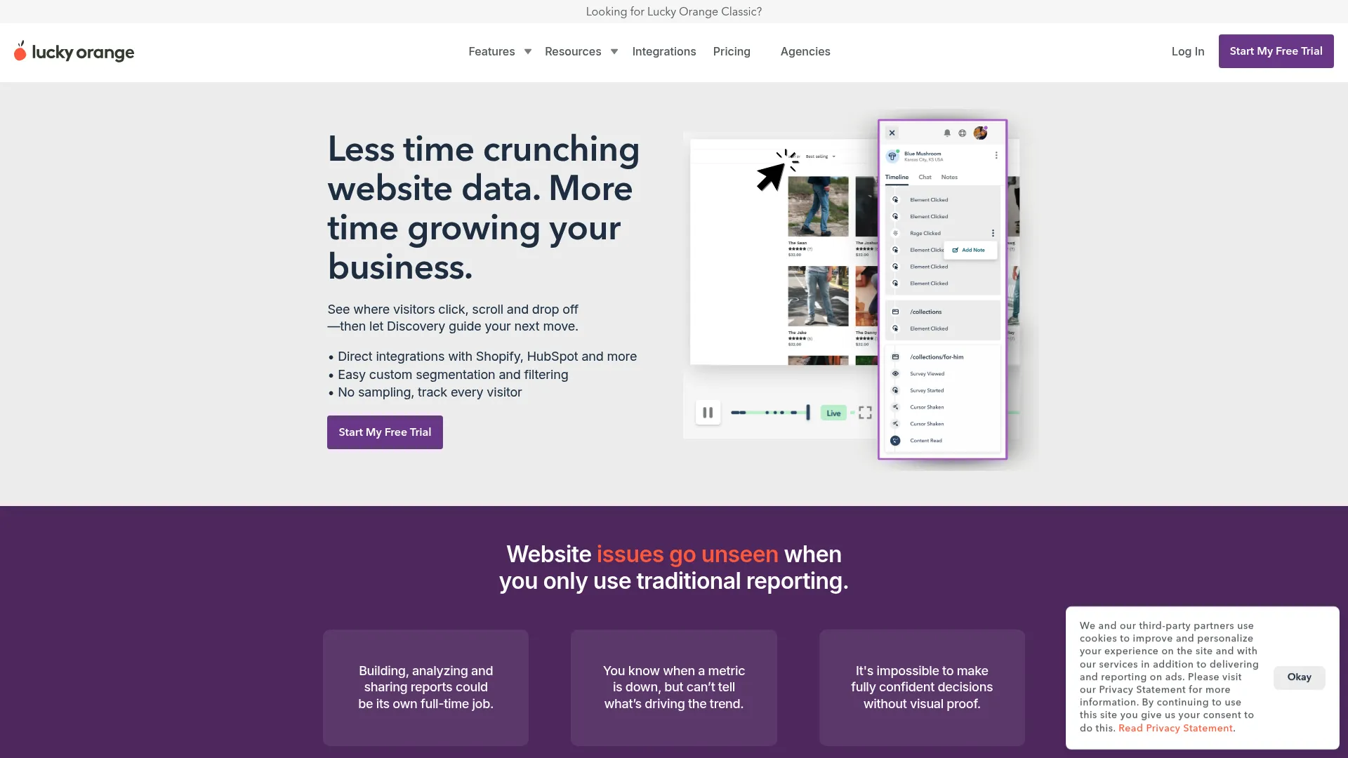 Lucky Orange real-time engagement platform