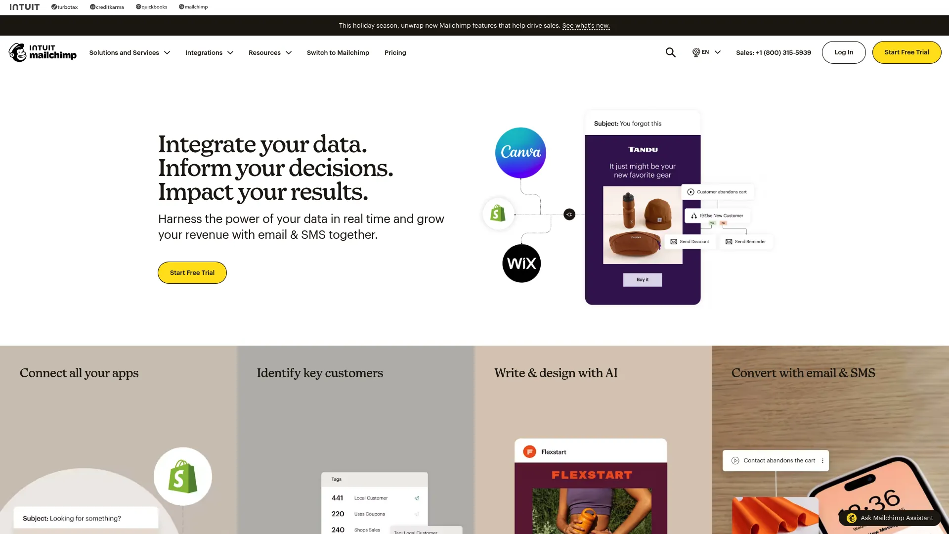 screenshot of mailchimp.com