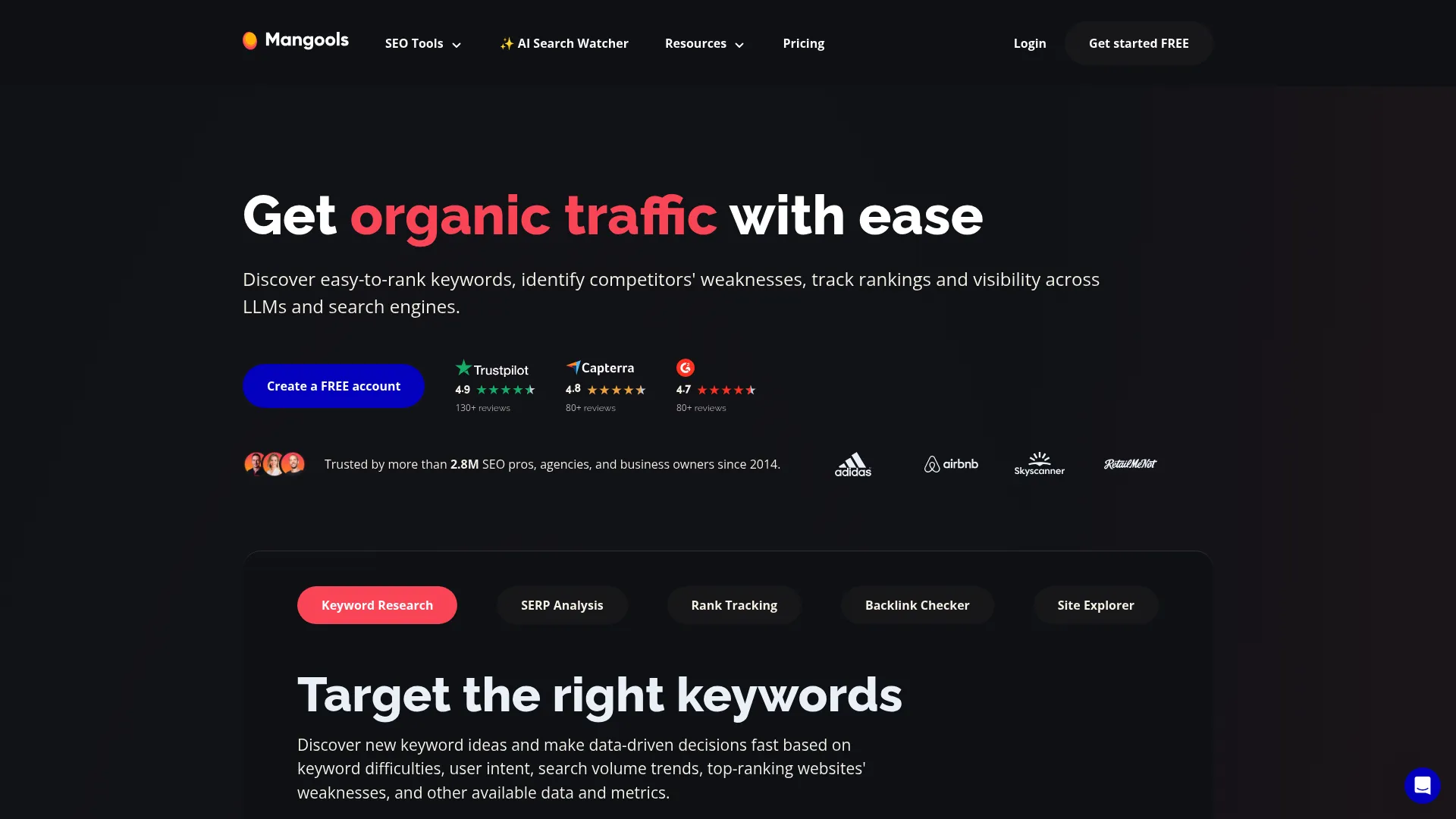 Mangools KWFinder beginner-friendly interface