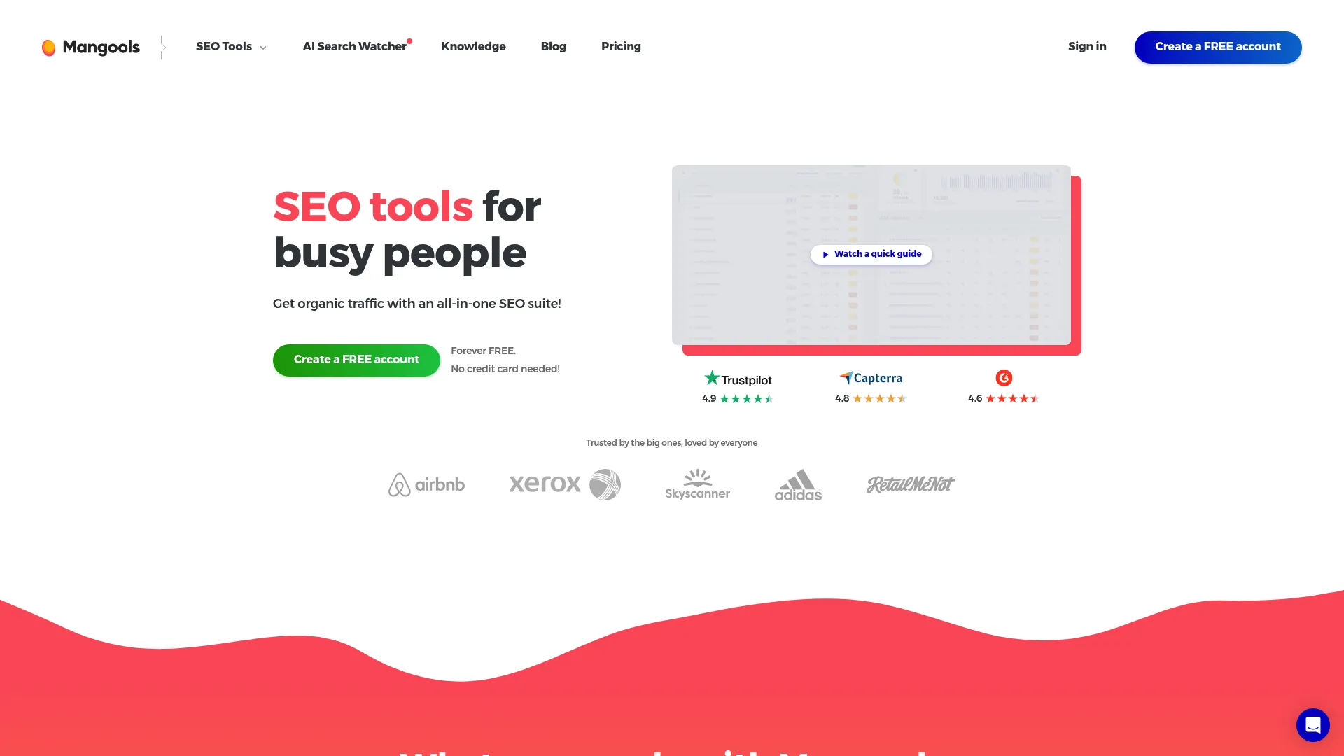 Mangools KWFinder keyword research tool