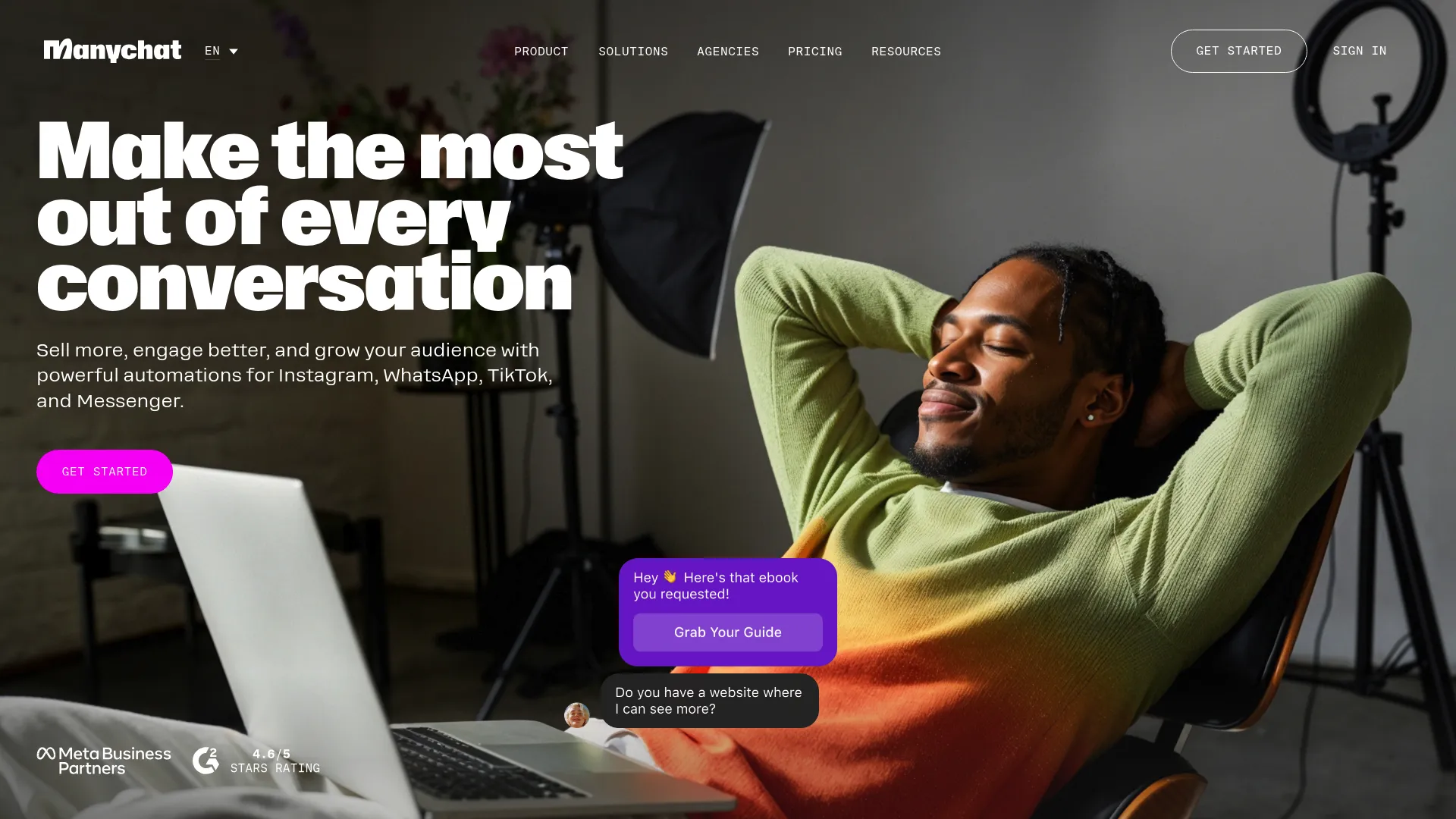 ManyChat dashboard interface