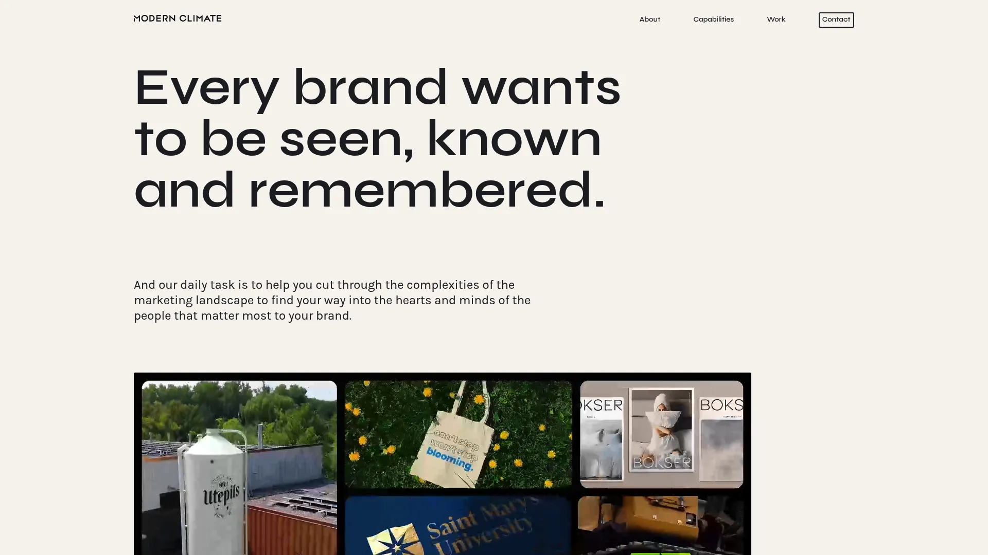Screenshot of modernclimate.com