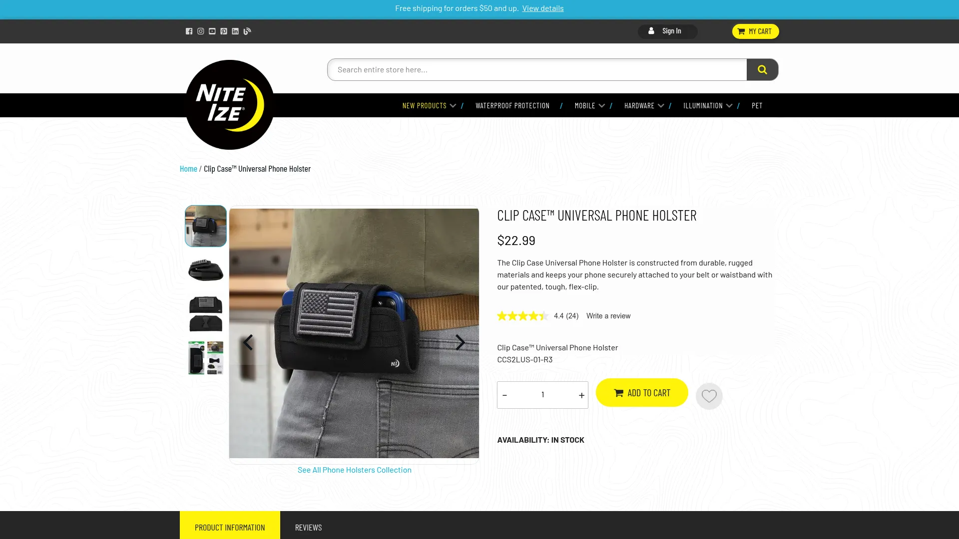 Nite Ize Clip Case Universal Phone Holster XXL