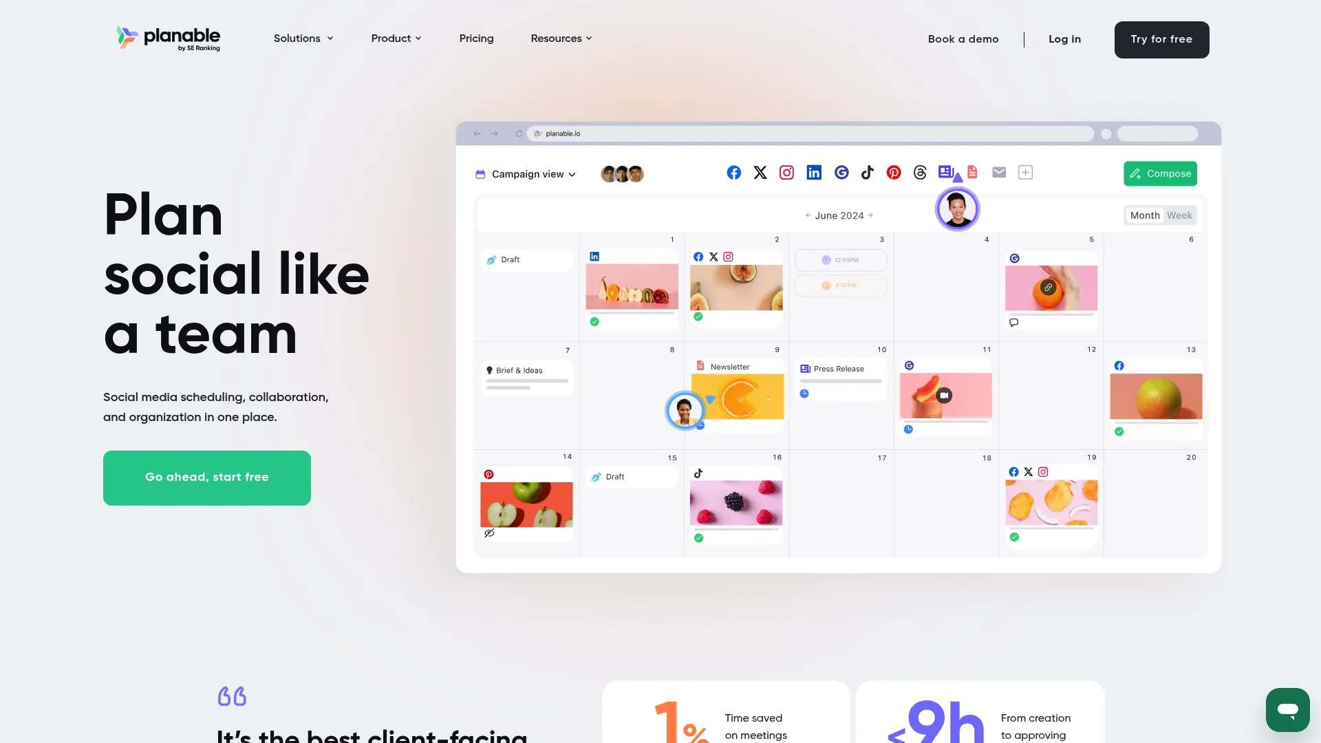 Planable collaboration interface