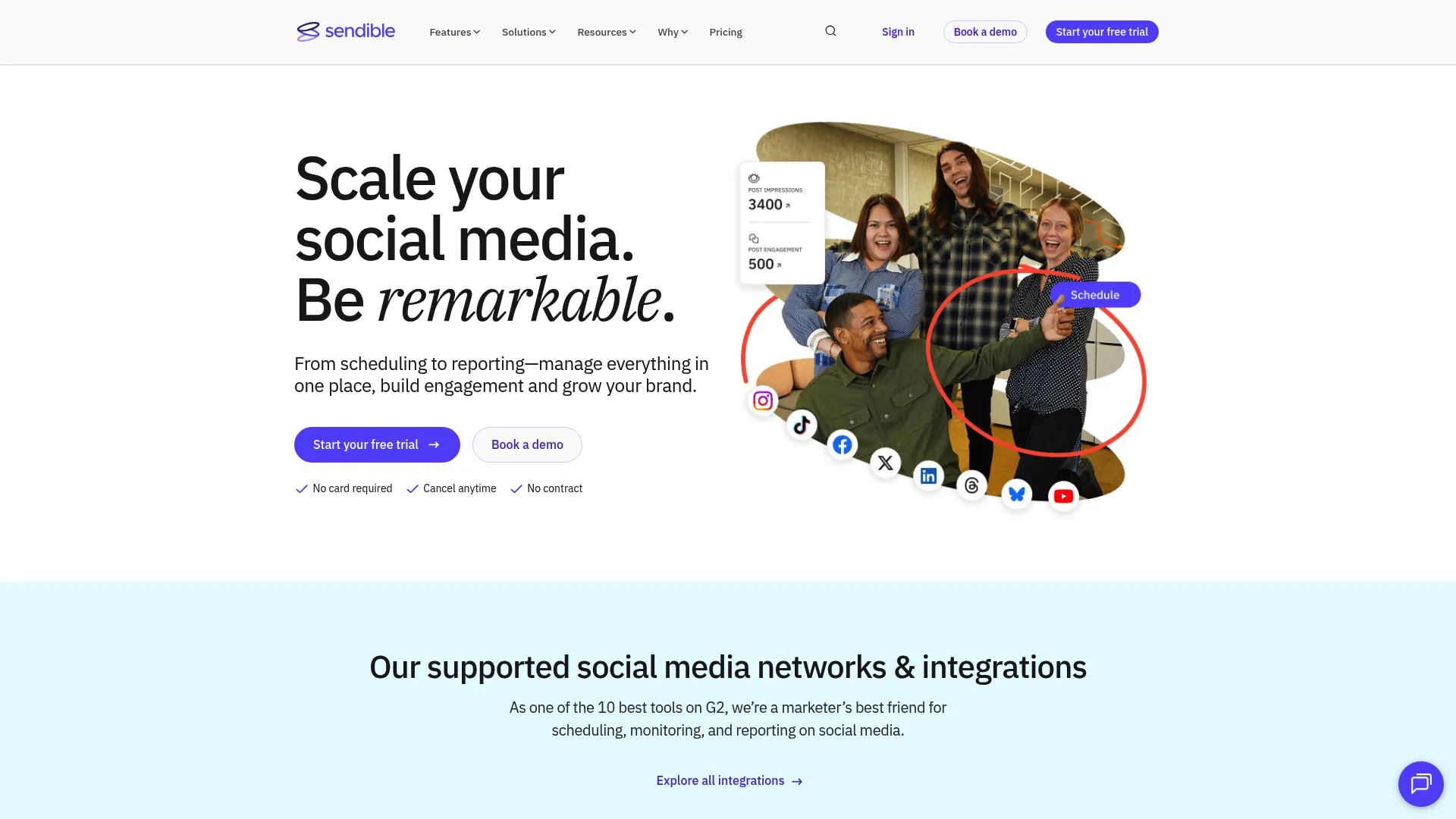 Sendible agency dashboard with client management