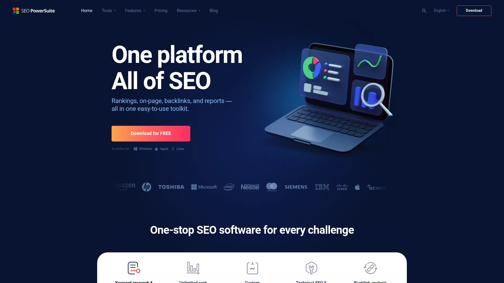 SEO PowerSuite desktop application suite