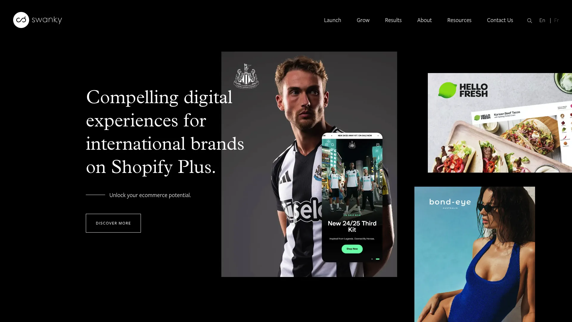 Screenshot of swankyagency.com