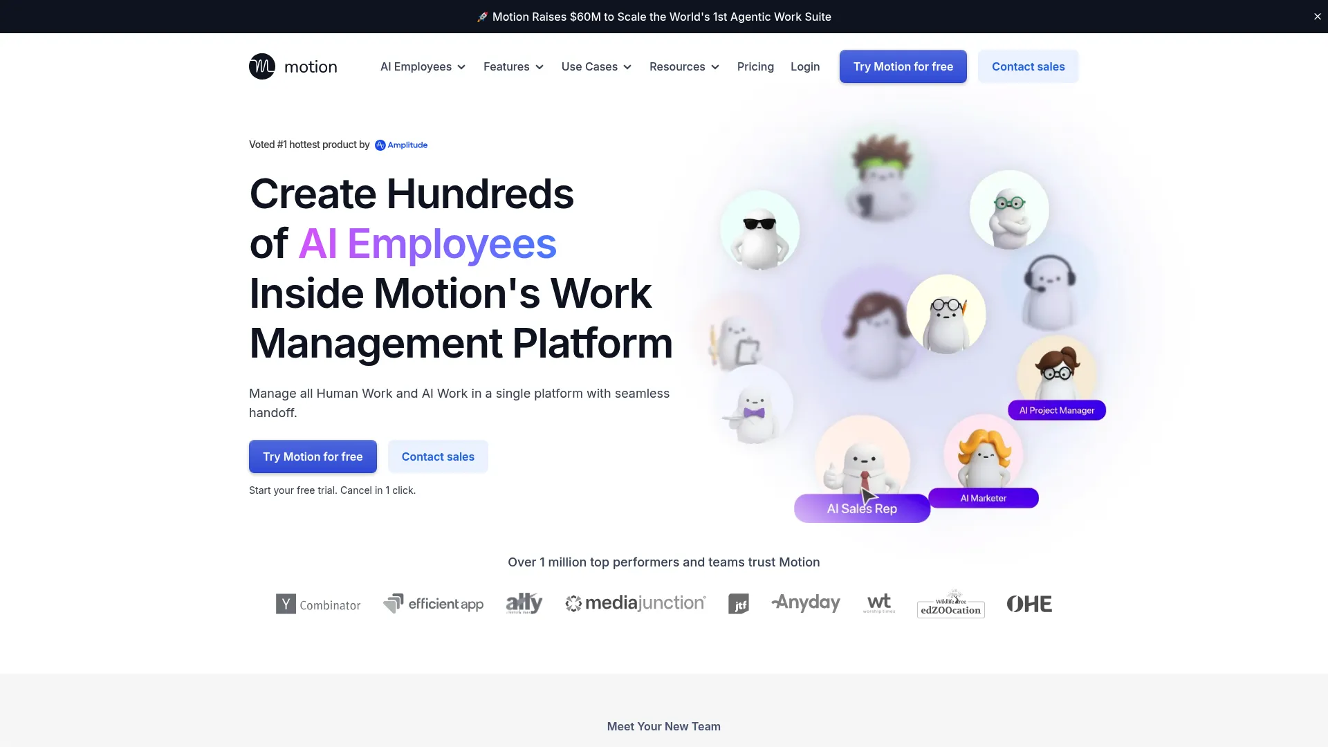 Motion AI-powered scheduling interface