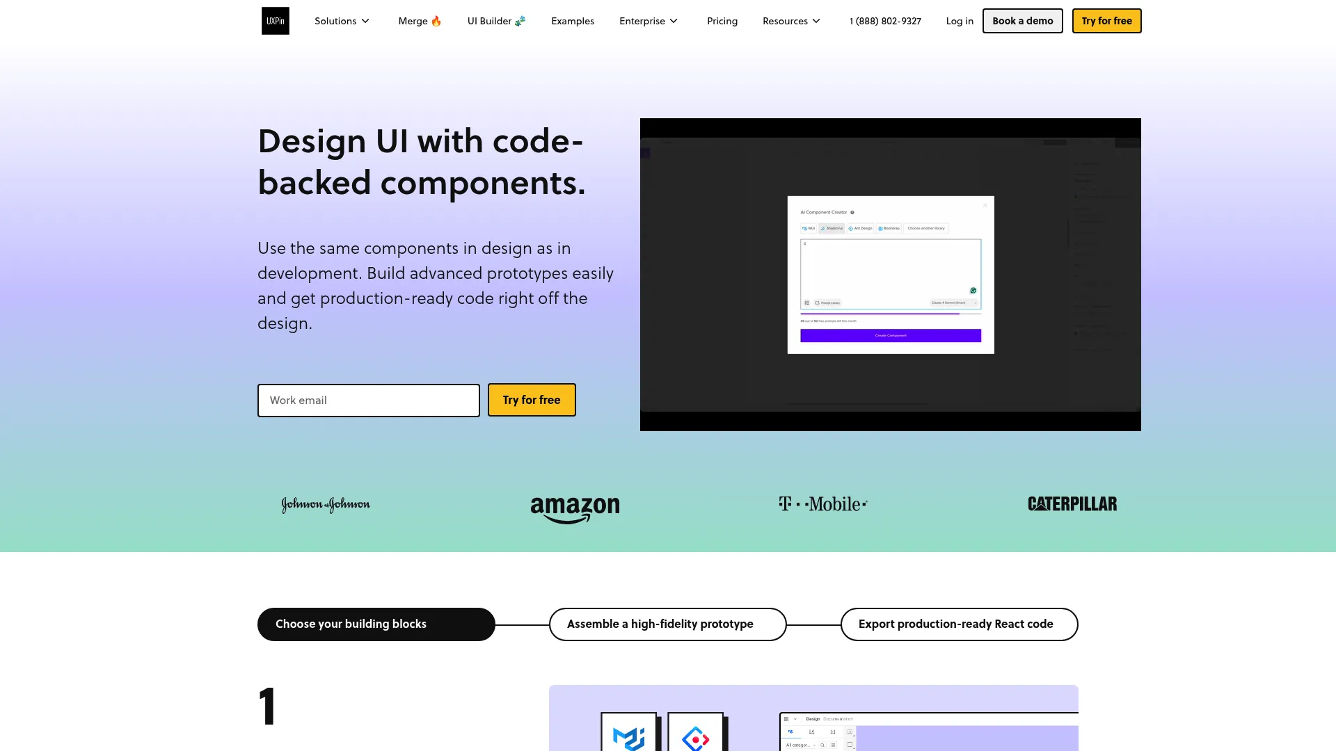 UXPin code-based design interface
