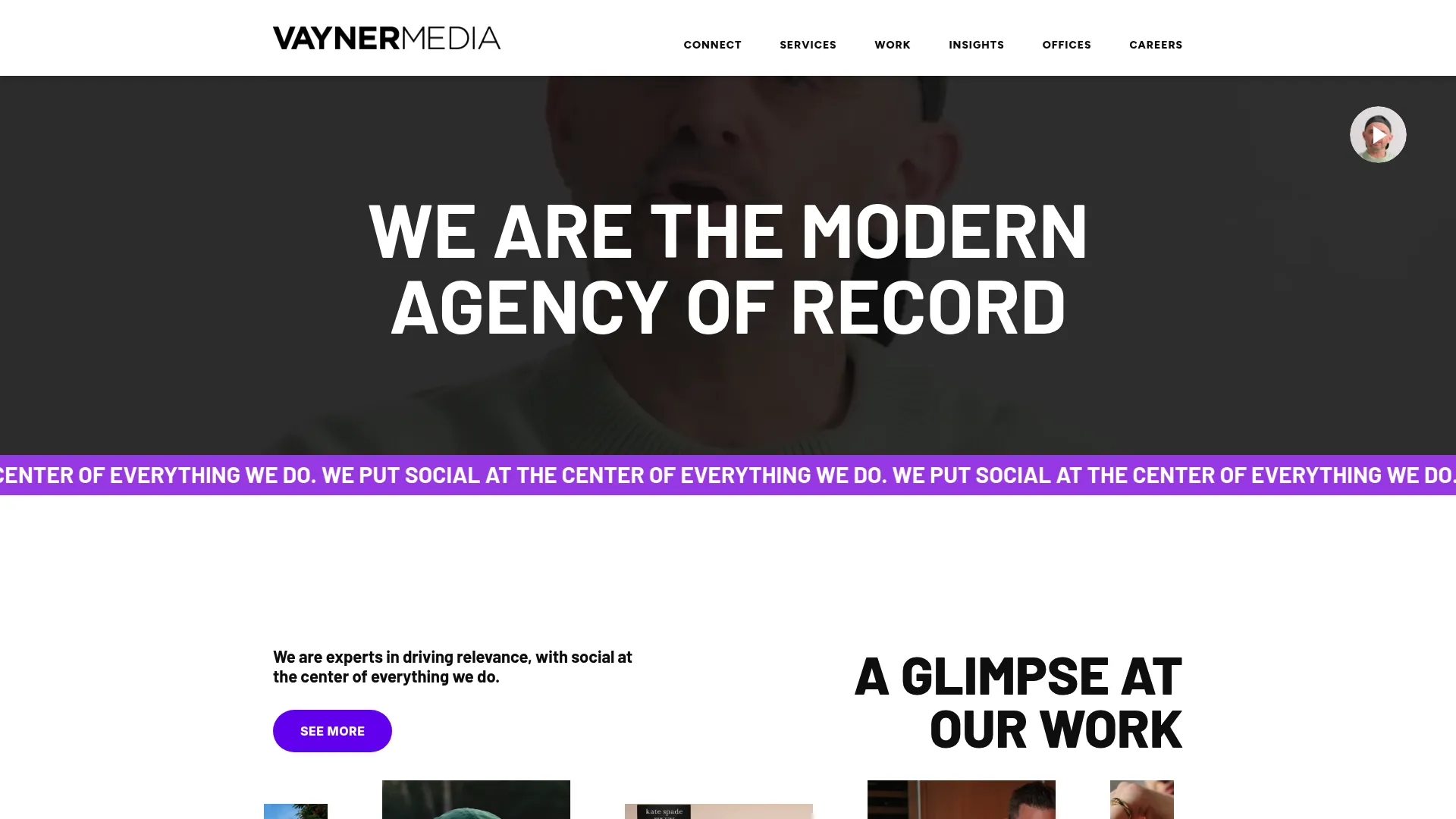 Screenshot of VaynerMedia website