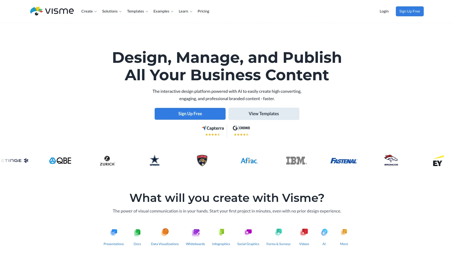 Visme presentation builder with integrated mockup capabilities