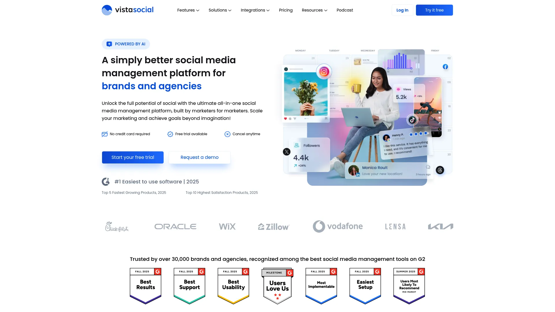 Vista Social platform dashboard