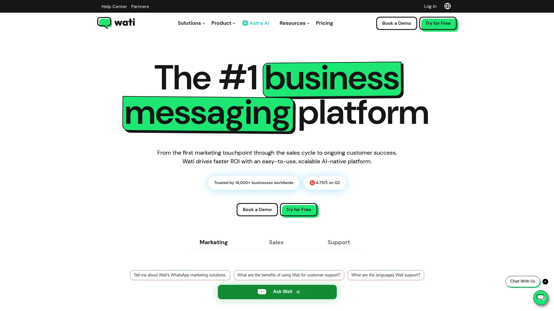 Wati WhatsApp Business automation platform