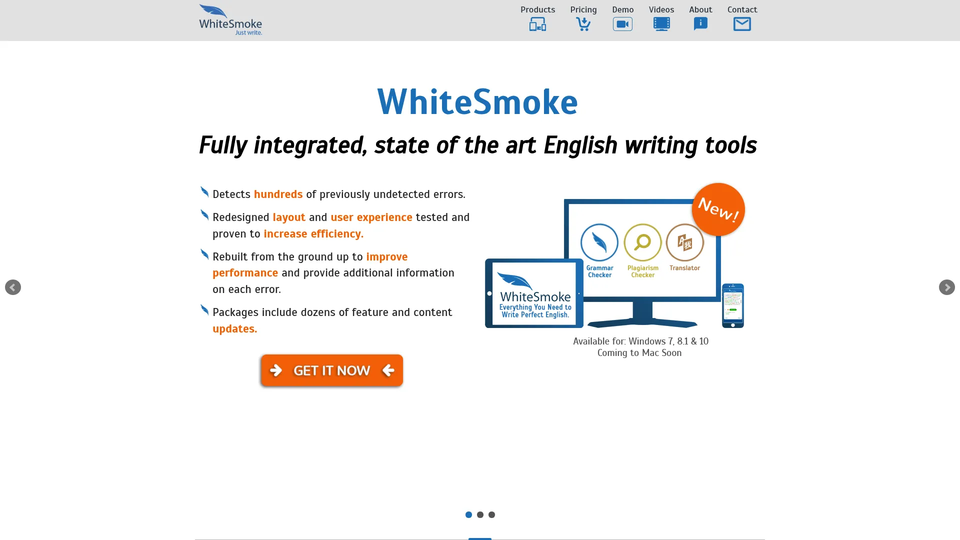 WhiteSmoke translation and writing interface