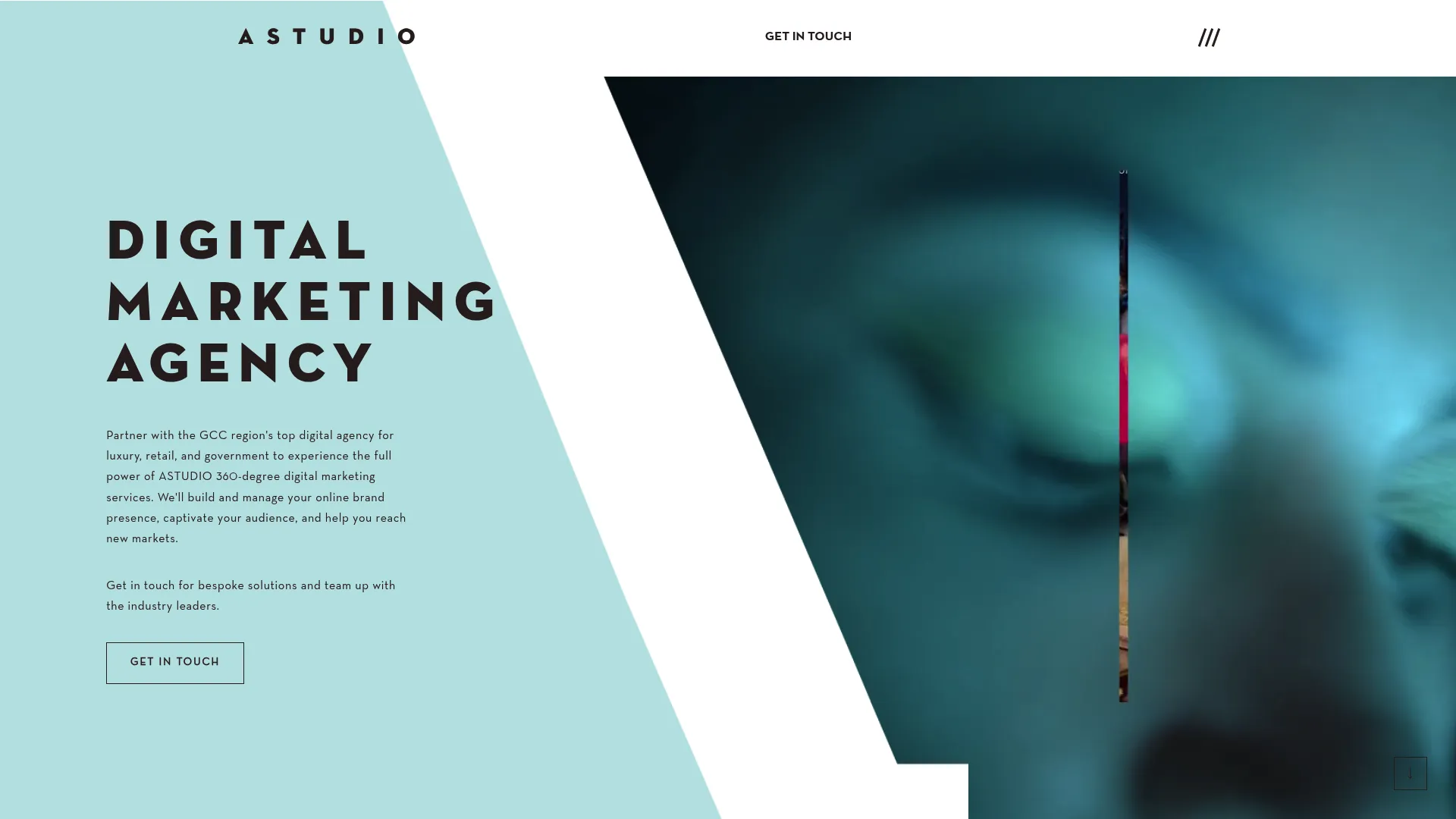 Screenshot of ASTUDIO's homepage