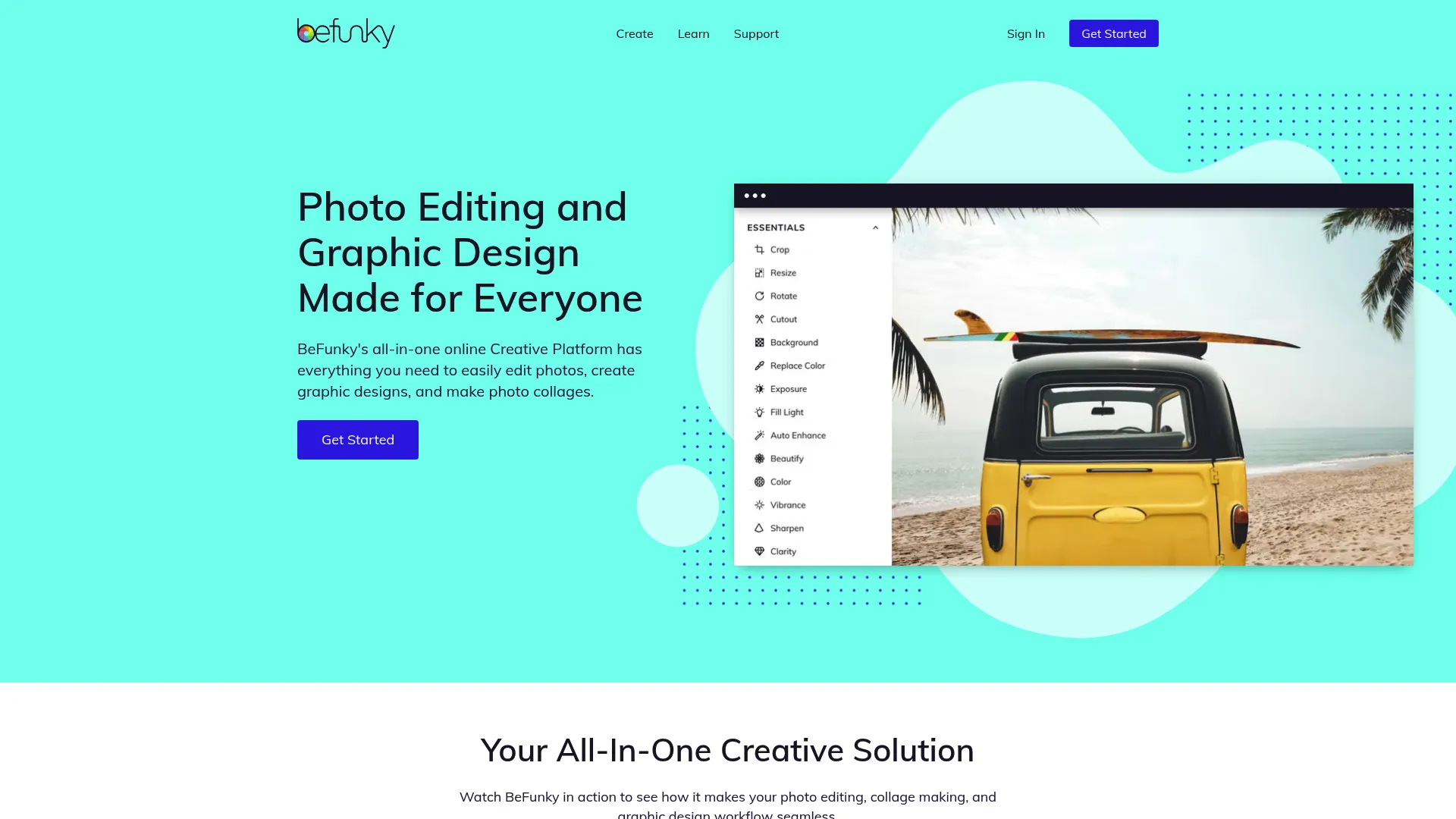 BeFunky photo effects screenshot