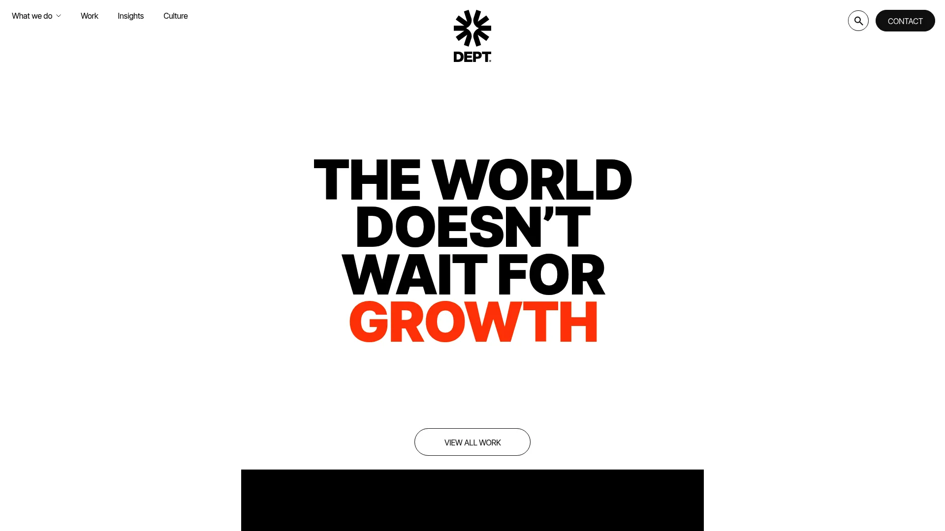 screenshot of deptagency.com