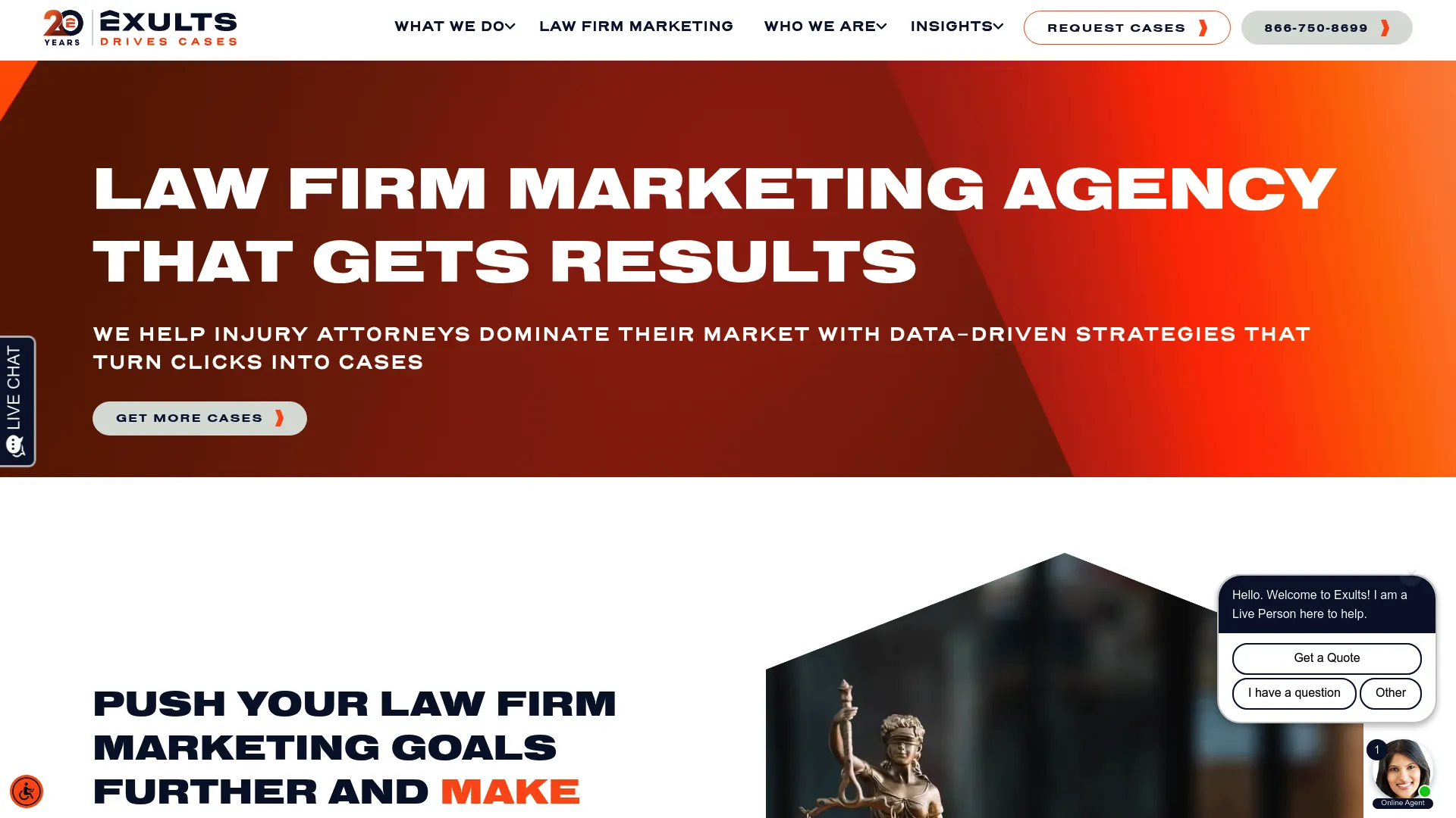 screenshot of exults.com