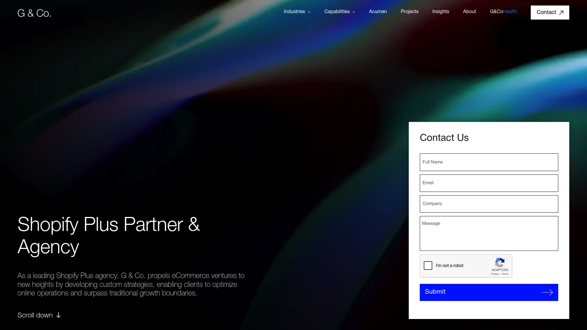 Screenshot of g-co.agency