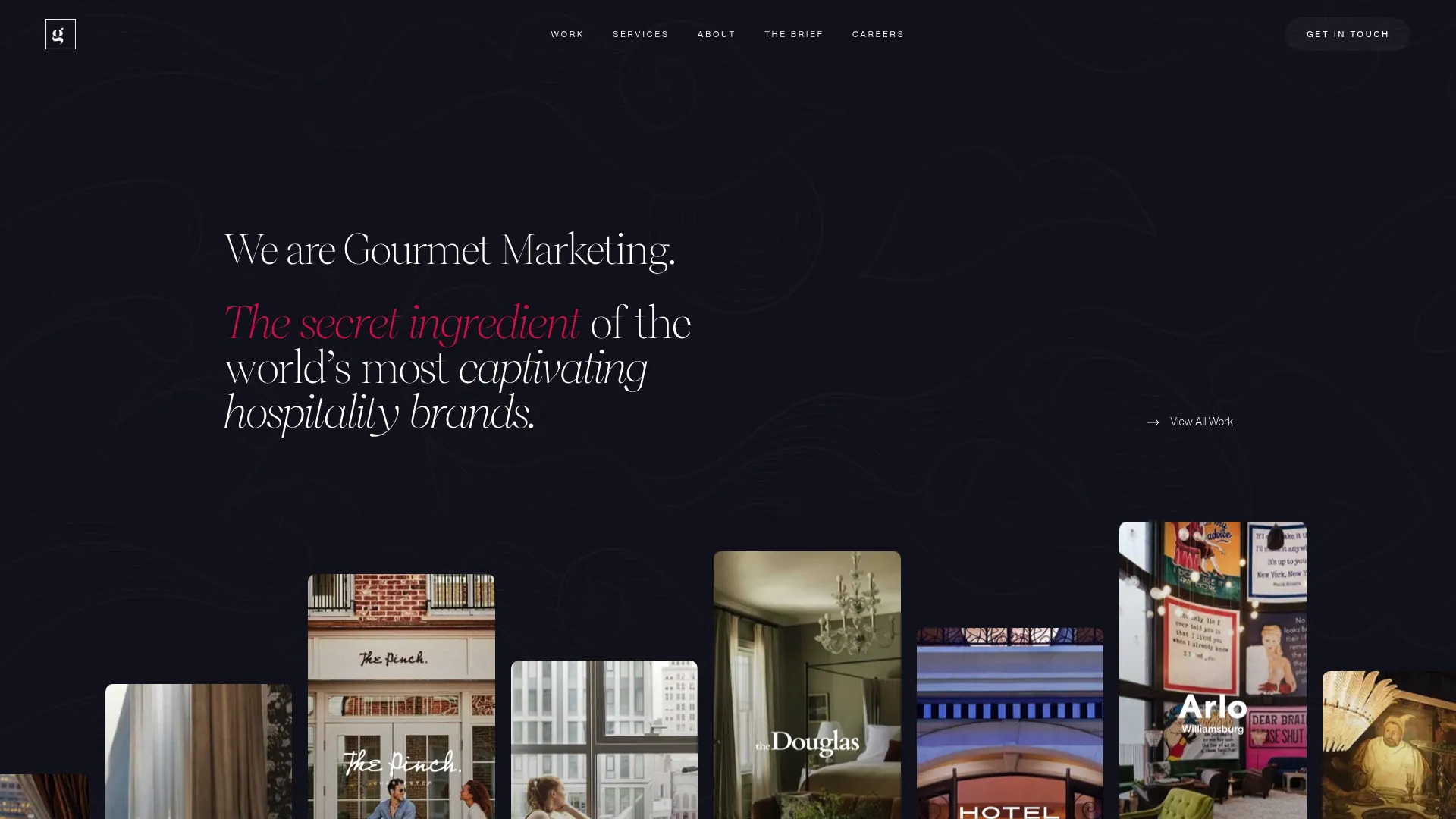 screenshot of gourmetmarketing.net