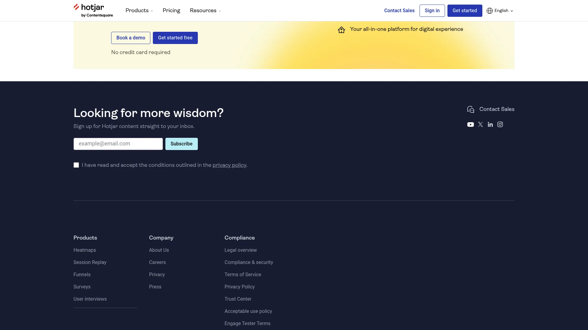 Hotjar dashboard interface