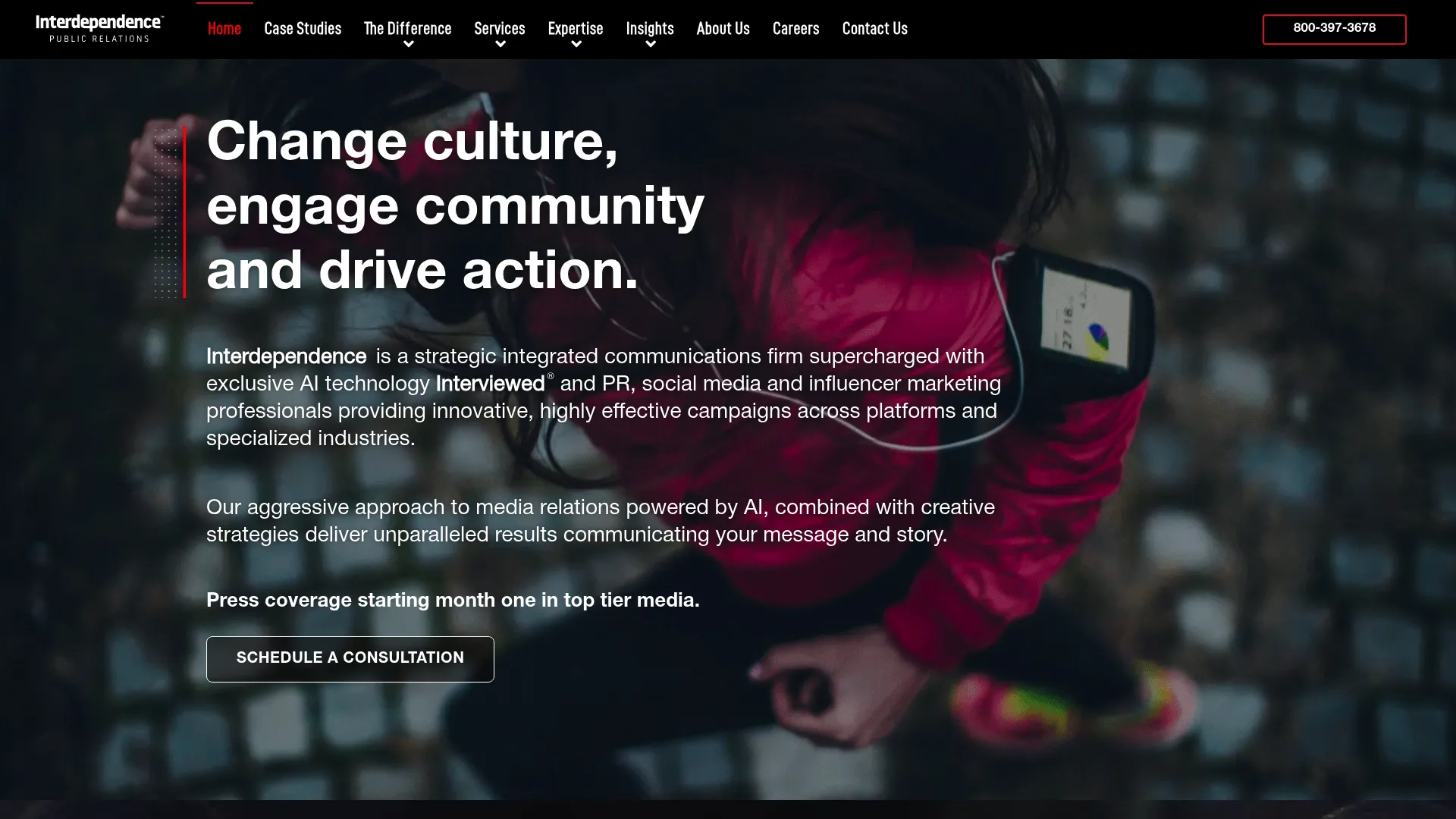 screenshot of interdependence.com