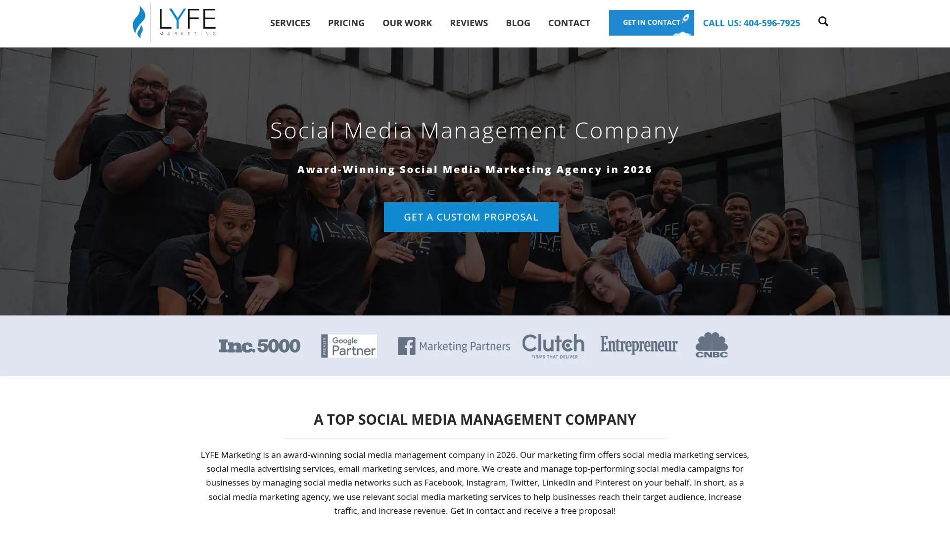 Screenshot of lyfemarketing.com