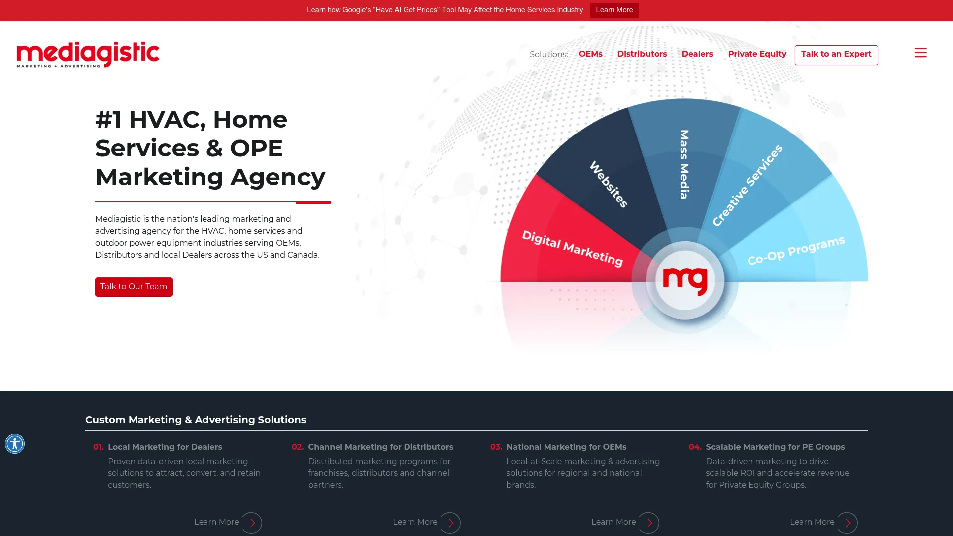 screenshot of mediagistic.com