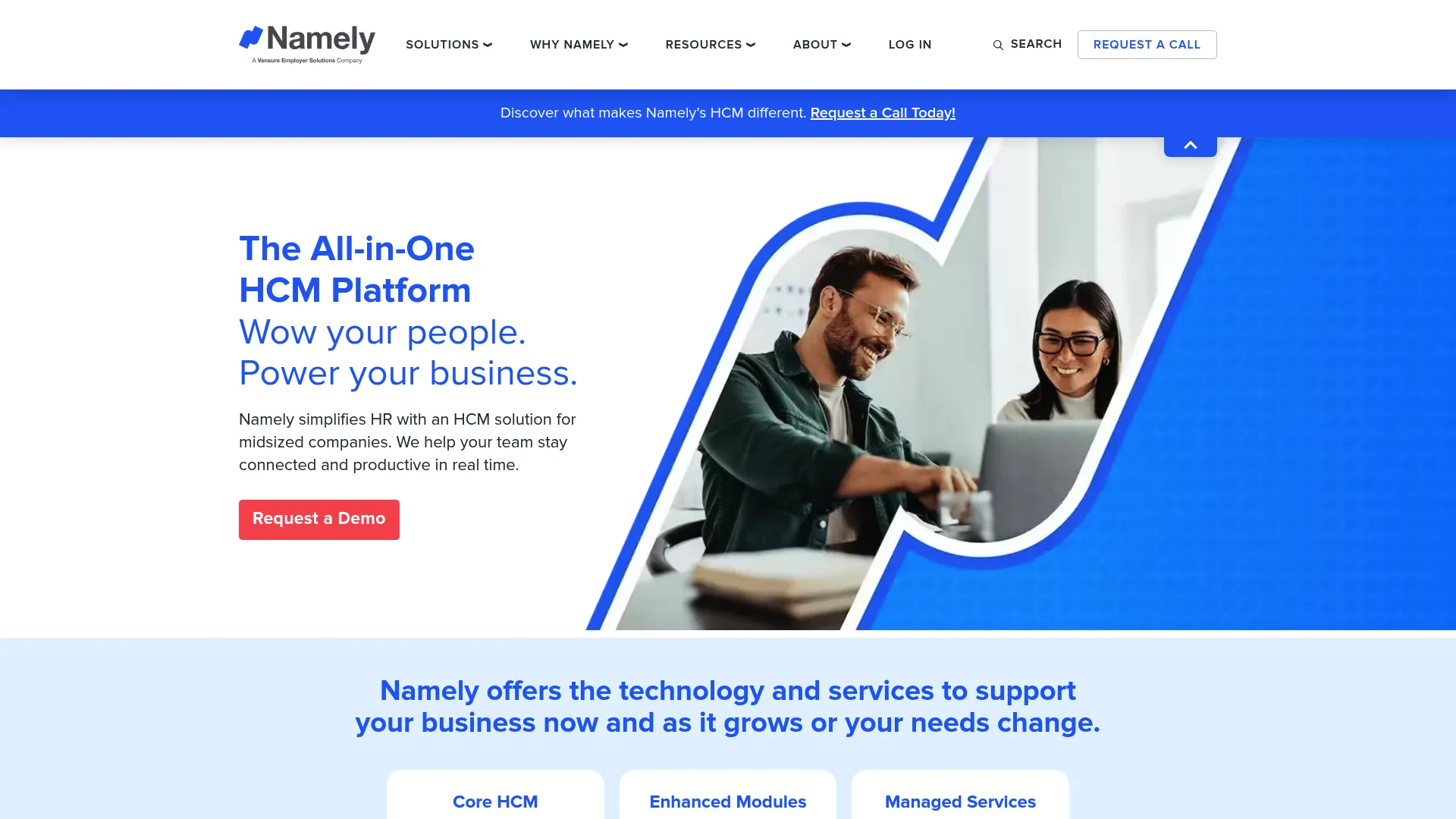 Namely HR platform interface