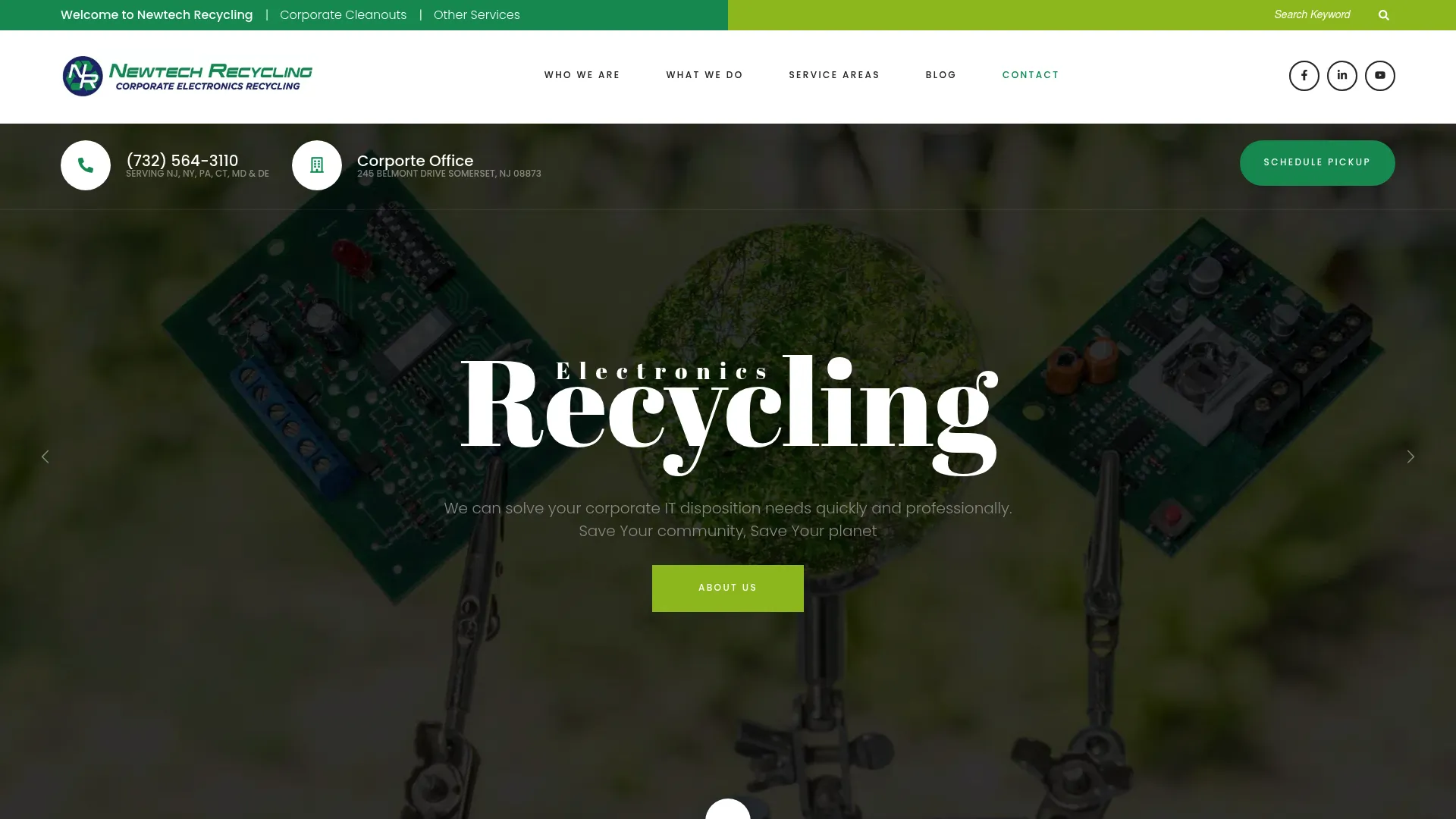 Newtech Recycling website