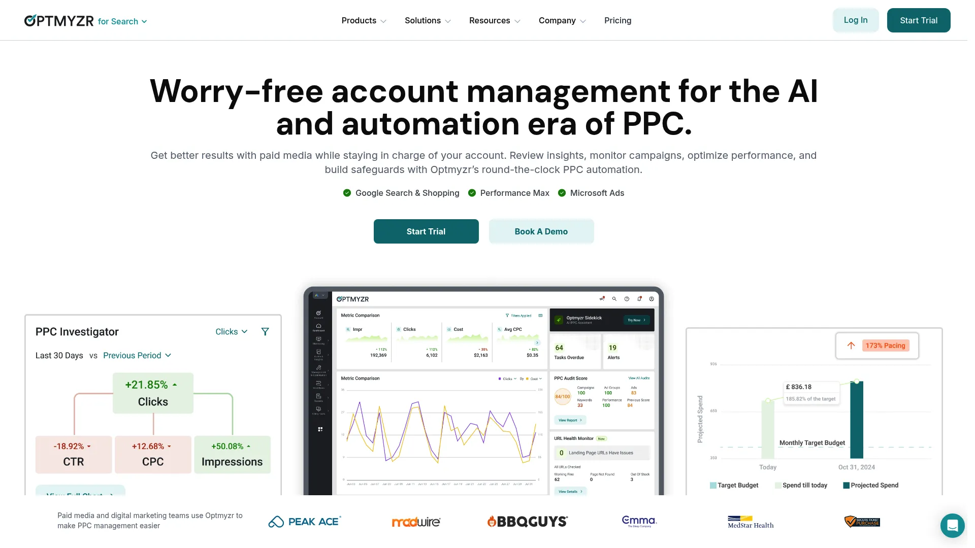 Optmyzr comprehensive PPC tool suite