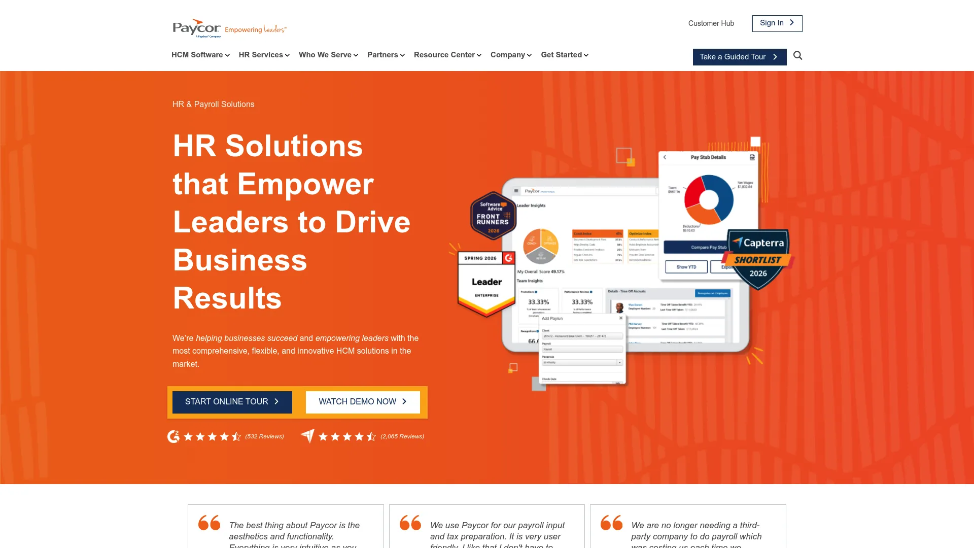 Paycor HCM analytics platform
