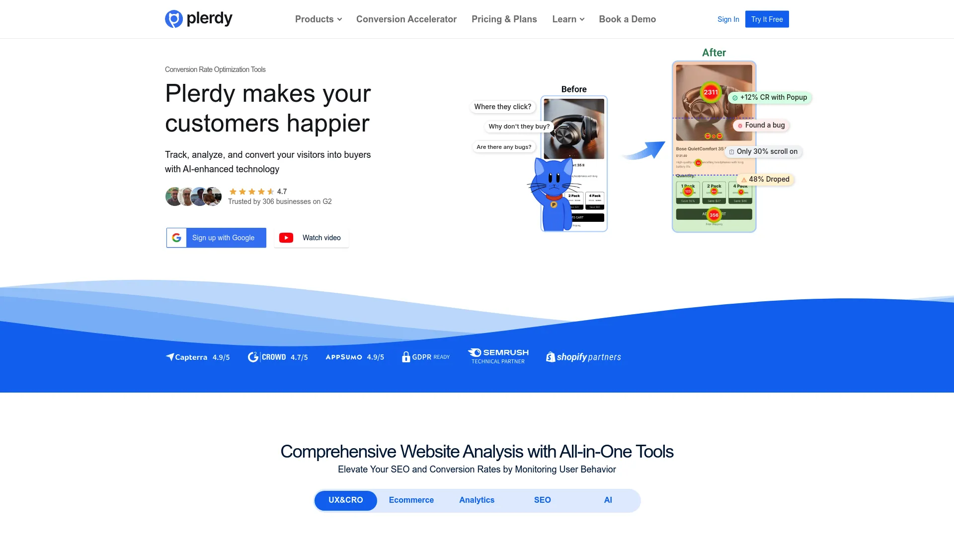 Plerdy all-in-one CRO platform