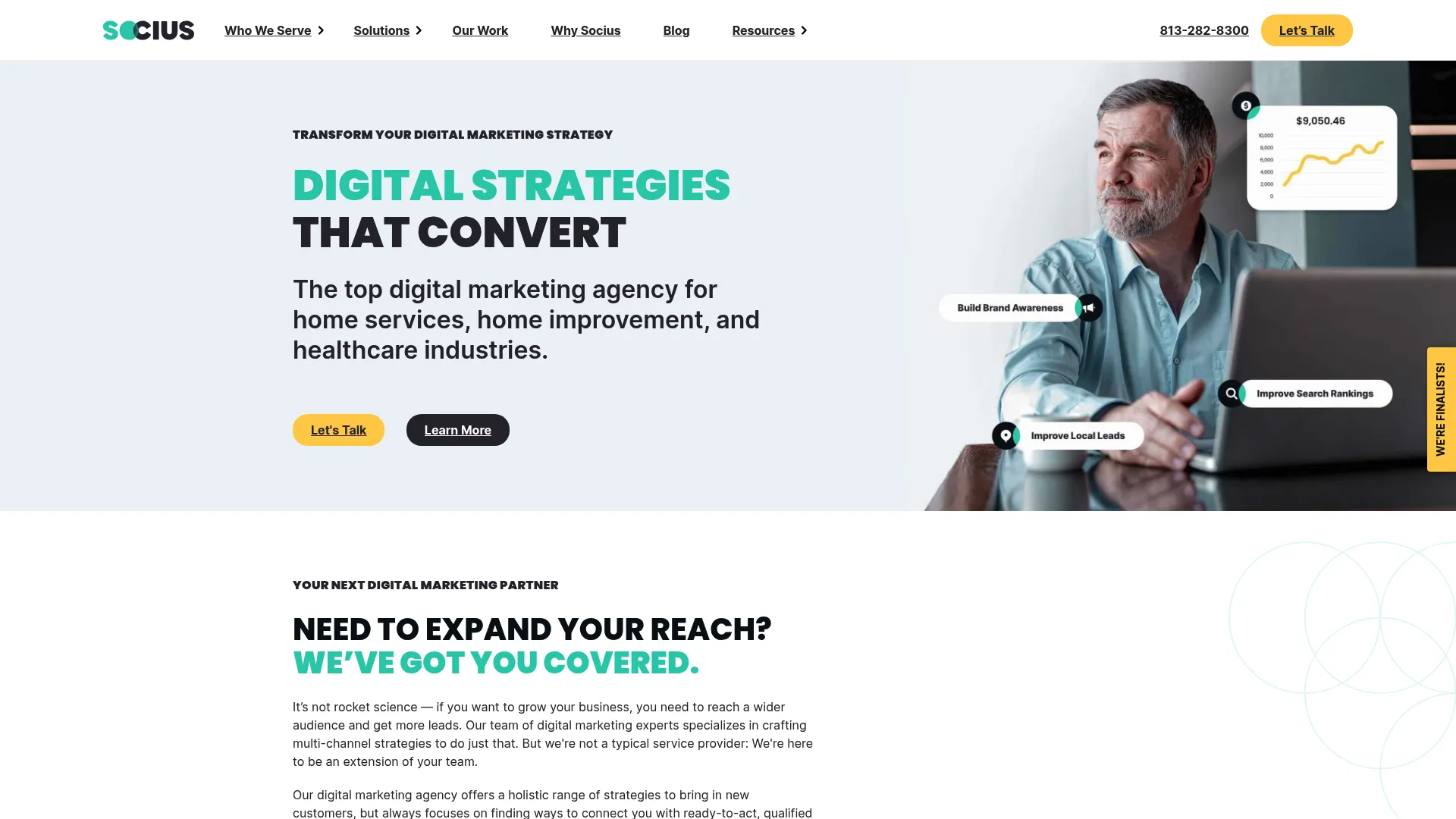 screenshot of sociusmarketing.com