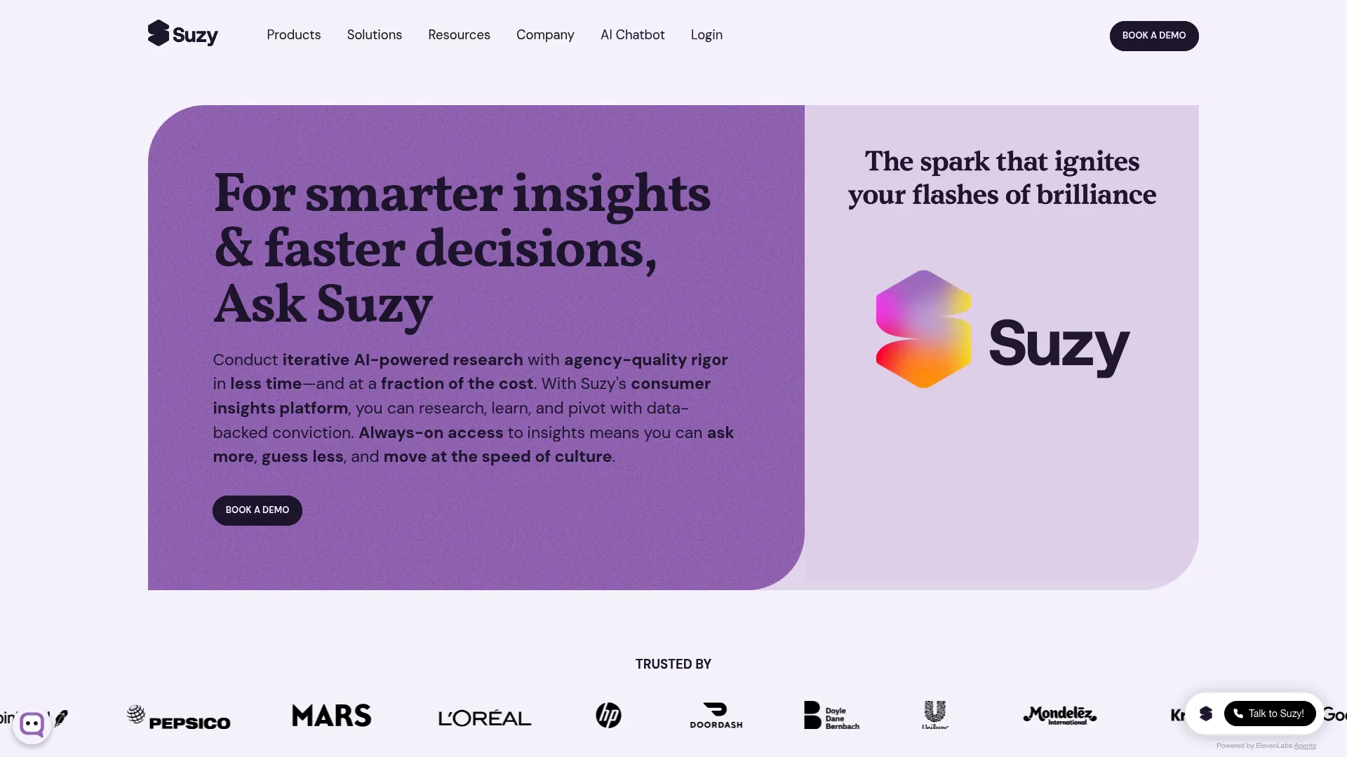 Suzy platform interface for real-time consumer feedback