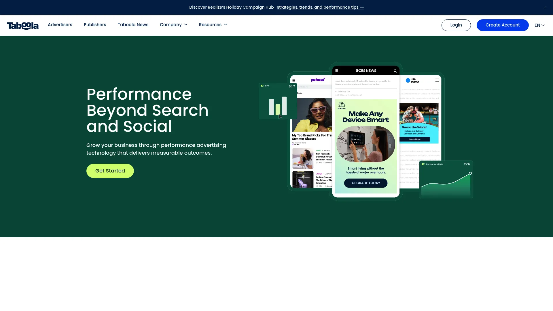 Taboola platform interface