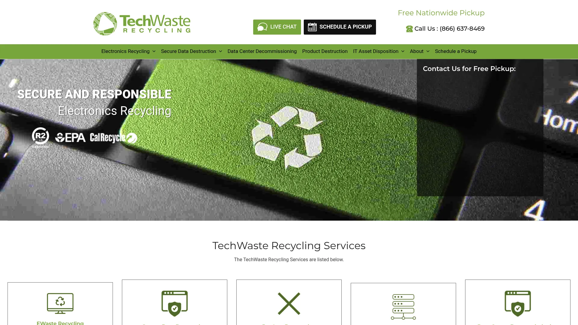 TechWaste Recycling website