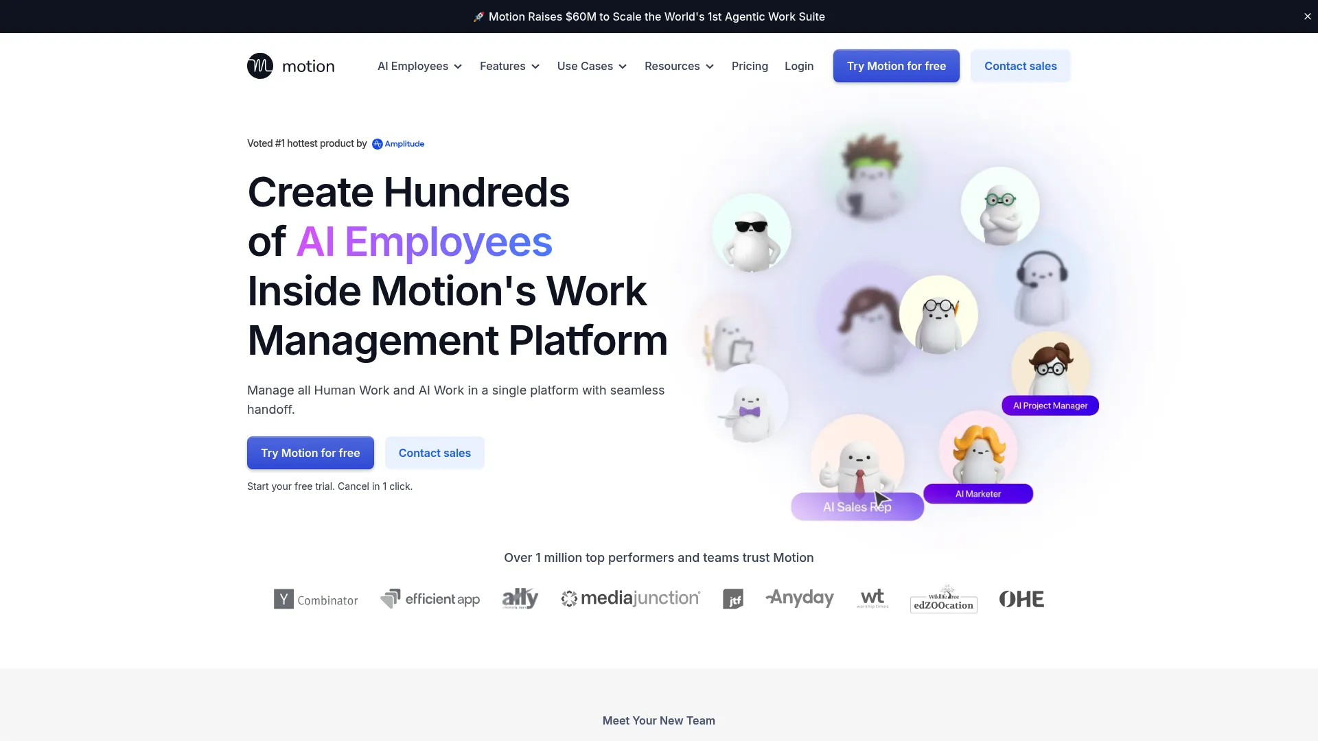 Motion AI-powered scheduling interface
