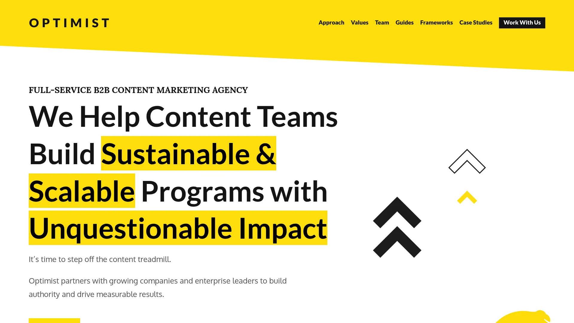 Screenshot of yesoptimist.com